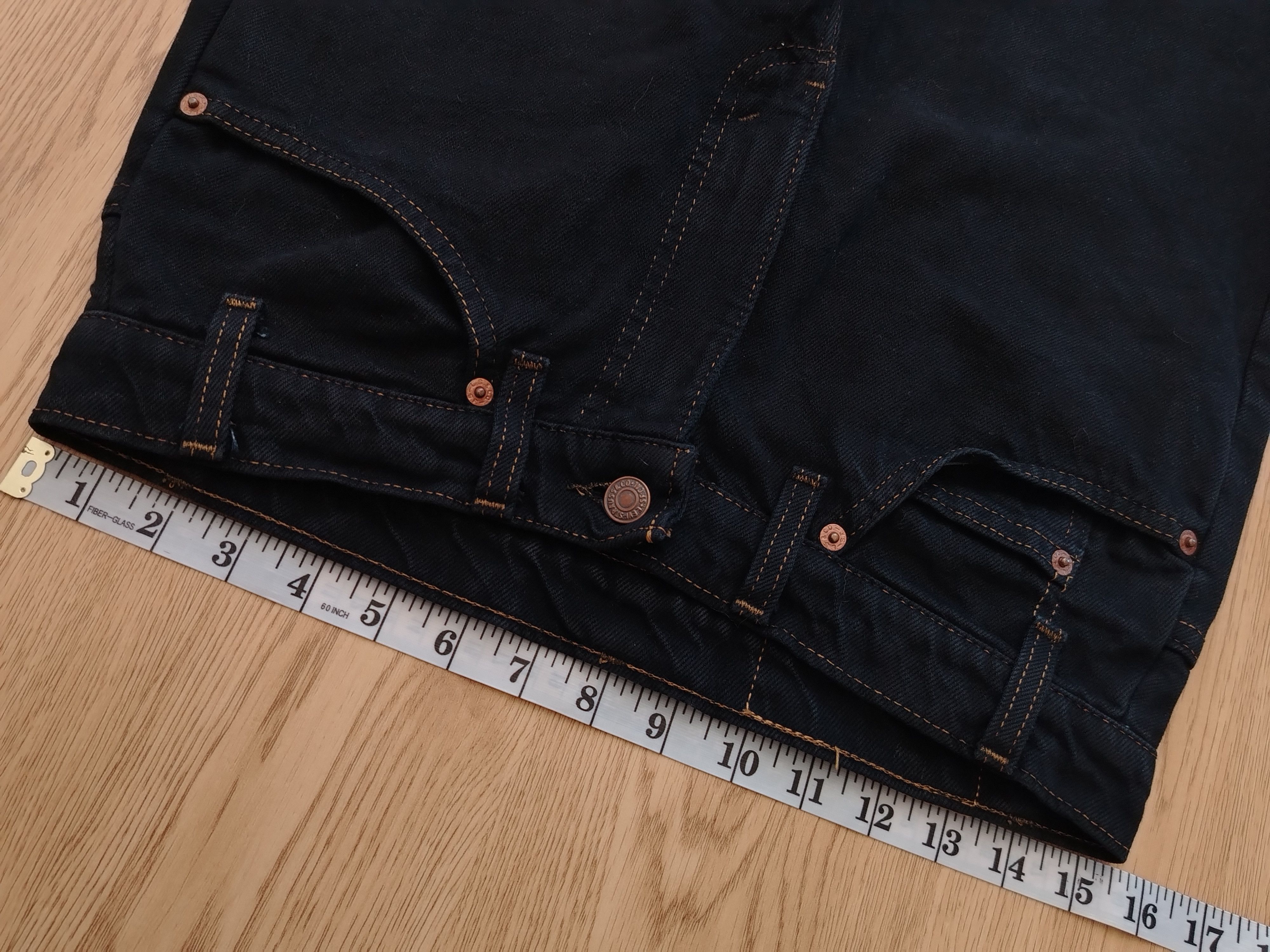 Levi's Levis 517 Jeans Bootcut Super Black USA Size US 31 - 10 Thumbnail