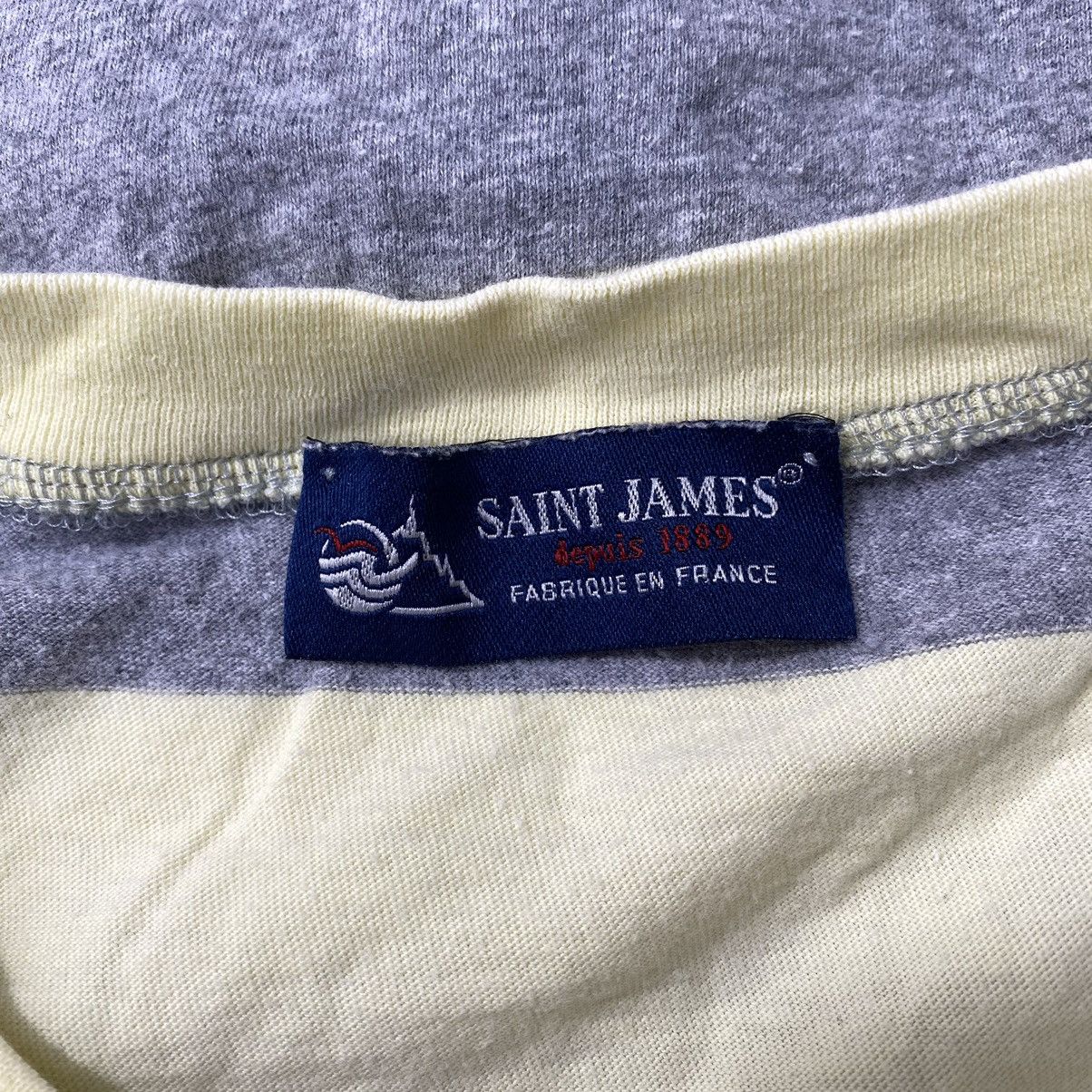Saint James × Vintage Vintage SAINT JAMES France Brand Stripes Short Sleeve Shirt Size M / US 6-8 / IT 42-44 - 5 Thumbnail