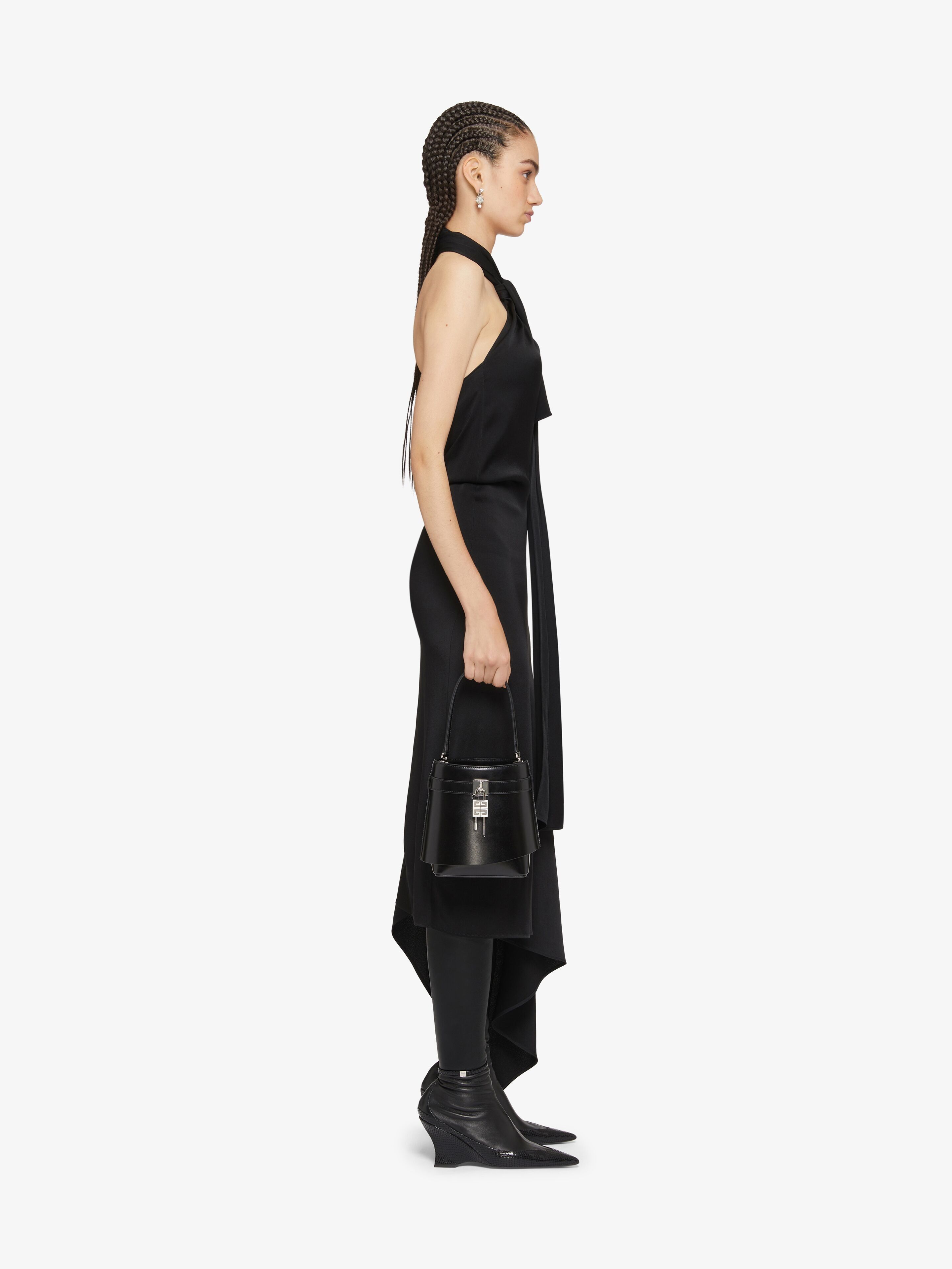 Givenchy o1w1db10325 Cross Front Lavaliere Dress in Black Size XS / US 0-2 / IT 36-38 - 3 Thumbnail