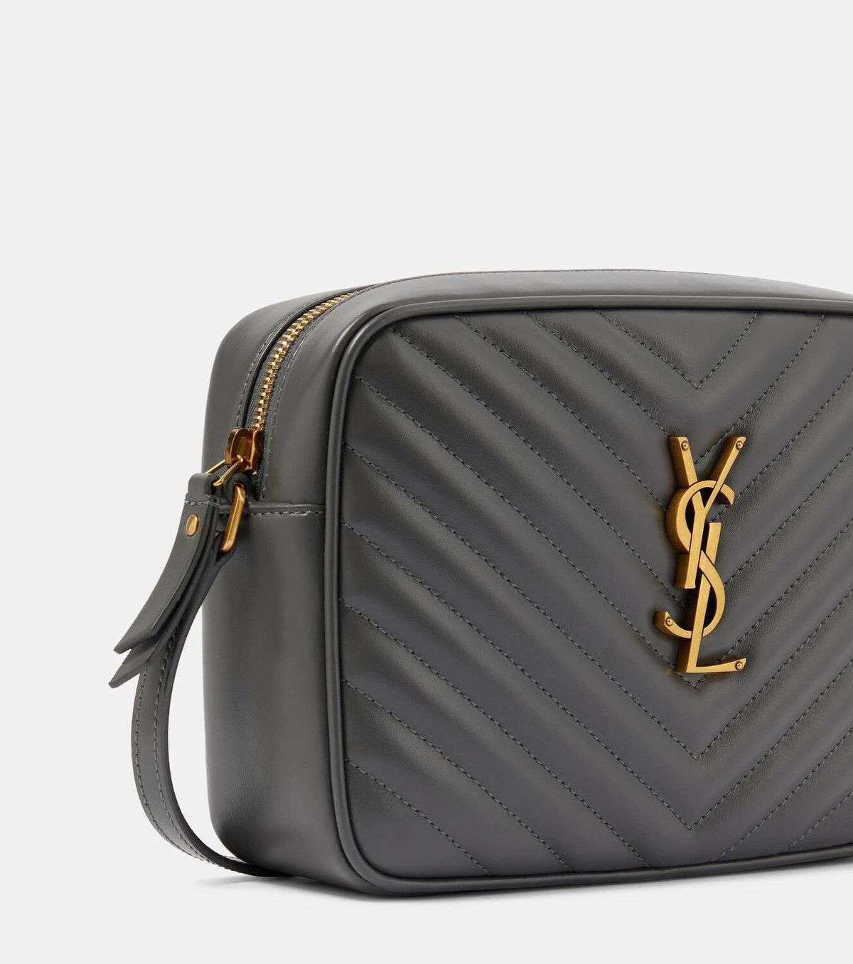 Saint Laurent Paris o1b1hav110225 Size: OS/ Lou Camera Leather Bag in Grey Size ONE SIZE - 4 Thumbnail