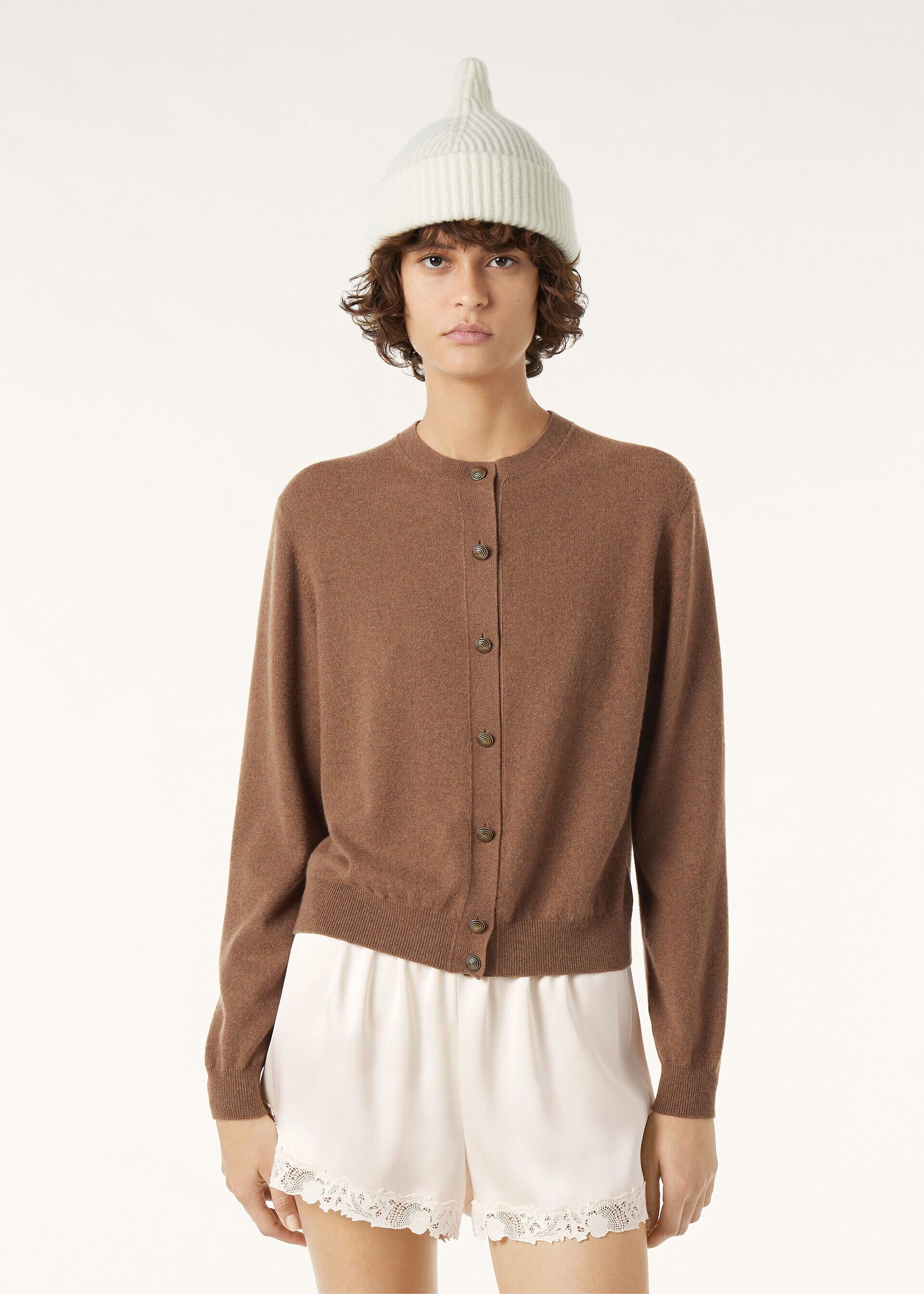 Loro Piana os11x0326 FAQ8645 Classic Cardigan in Rustic Brown Size XS / US 0-2 / IT 36-38 - 4 Thumbnail