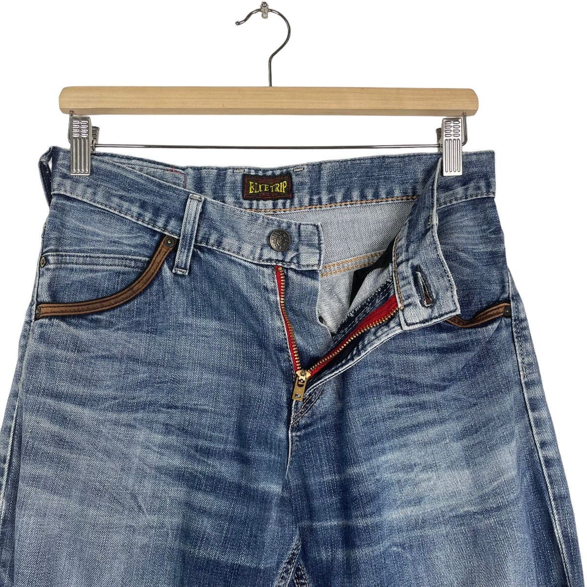 Edwin RIOT🔥30x30 Edwin Blue Trip Flare Denim Nice Colour Size US 30 / EU 46 - 11 Thumbnail