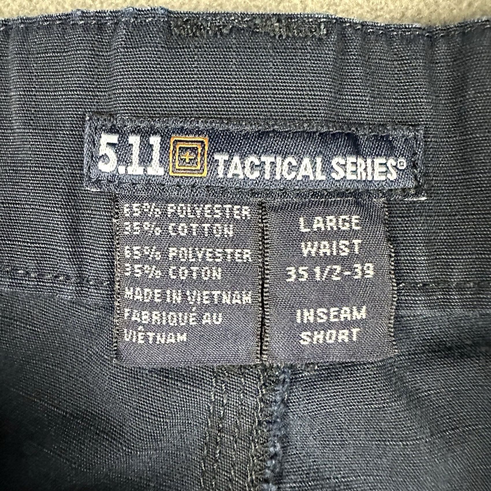 Vintage 5.11 Tactical Pants Mens Large Short Blue Ripstop High-Performance Casual Workwear Cargo Pockets USA Size US 33 - 7 Thumbnail