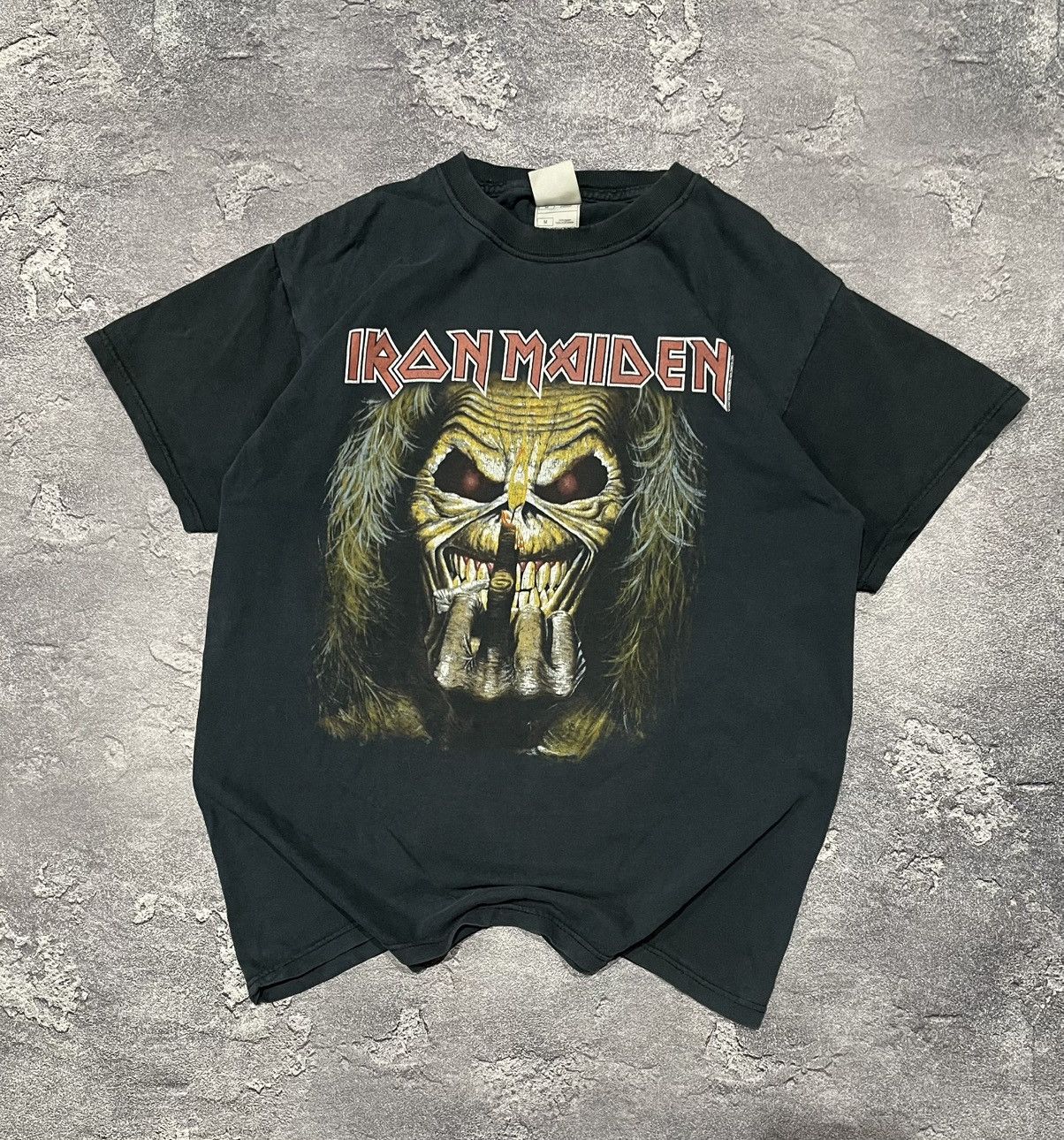 Band Tees Vintage 2007 Iron Maiden Eddie Candle Finger Crazy Y2K Tee Size US M / EU 48-50 / 2 - 1 Thumbnail