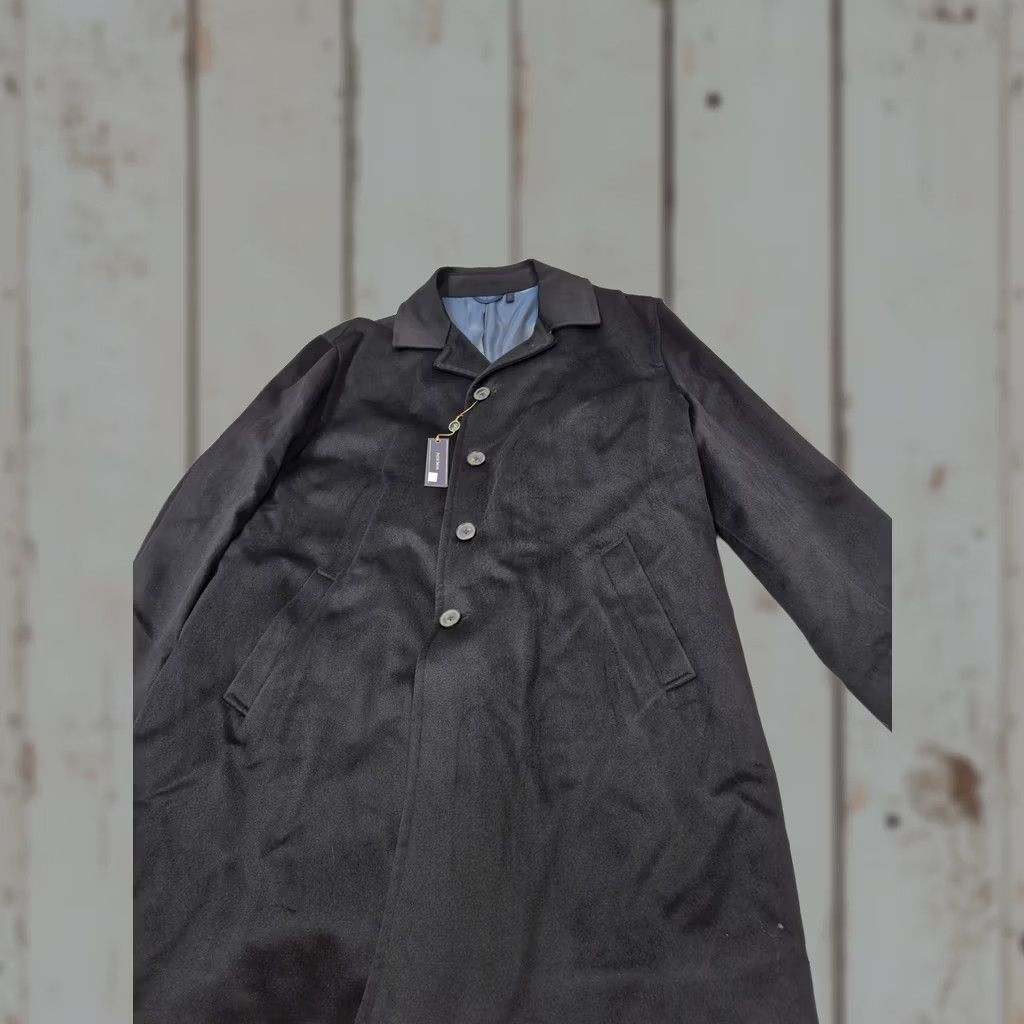 Vintage Jacob Siegel Coat Mens 50R Black Wool Loro Piana Storm System Overcoat Size US M / EU 48-50 / 2 - 1 Thumbnail