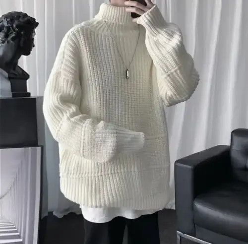 Japanese Brand Turtle Neck - Style Streetwear Knitted Sweatshirt Size US M / EU 48-50 / 2 - 5 Thumbnail