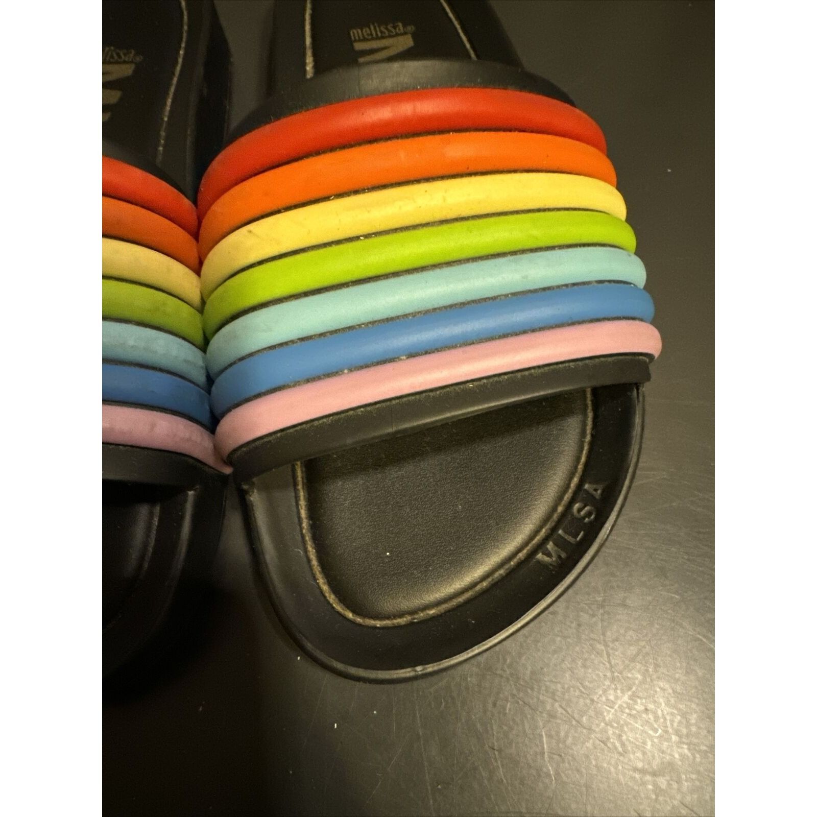 Melissa Melissa MLSA Vivienne West Westwood 3D Rainbow Sliders US8/E Size US 8 / IT 38 - 11 Thumbnail
