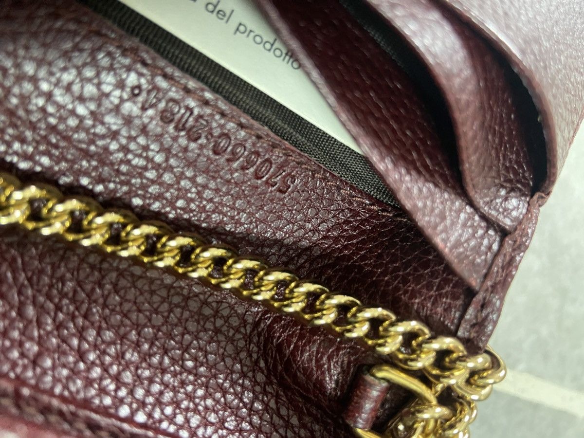 Gucci Gucci Zumi Leather Gold Chain Bi-Fold Mini Wallet Size ONE SIZE - 5 Thumbnail
