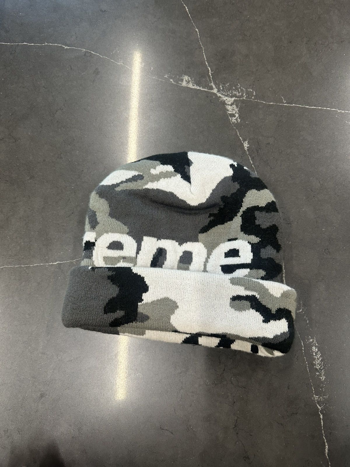 Supreme Supreme camo big logo beanie snow camo Size ONE SIZE - 2 Thumbnail