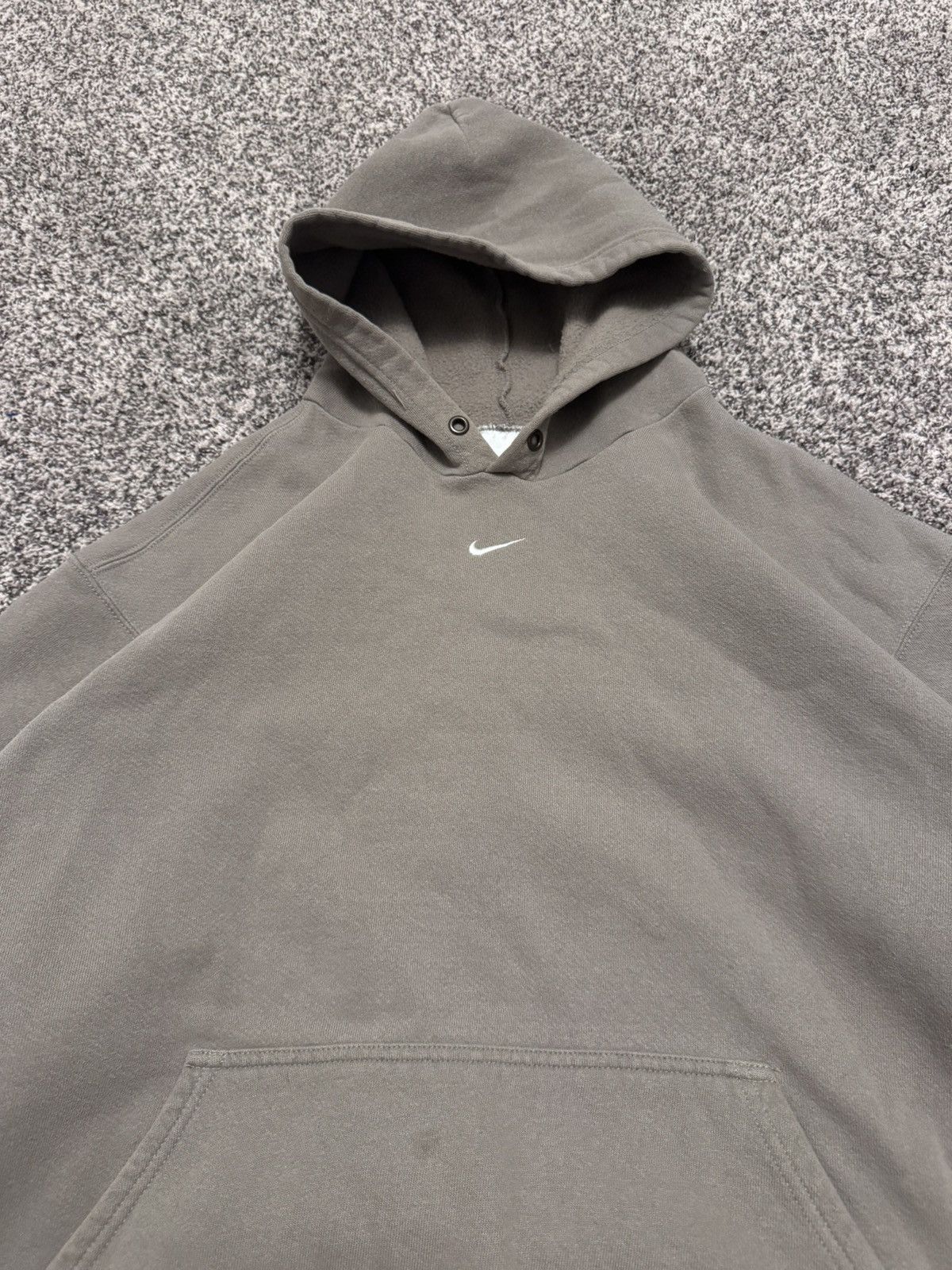 Nike VINTAGE 90s Nike Center Swoosh Light Green Oversized Hoodie Size US XL / EU 56 / 4 - 2 Thumbnail