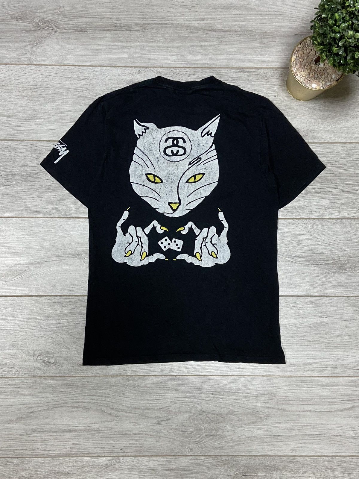 Stussy Stussy cat over print t-shirt Size US M / EU 48-50 / 2 - 2 Thumbnail