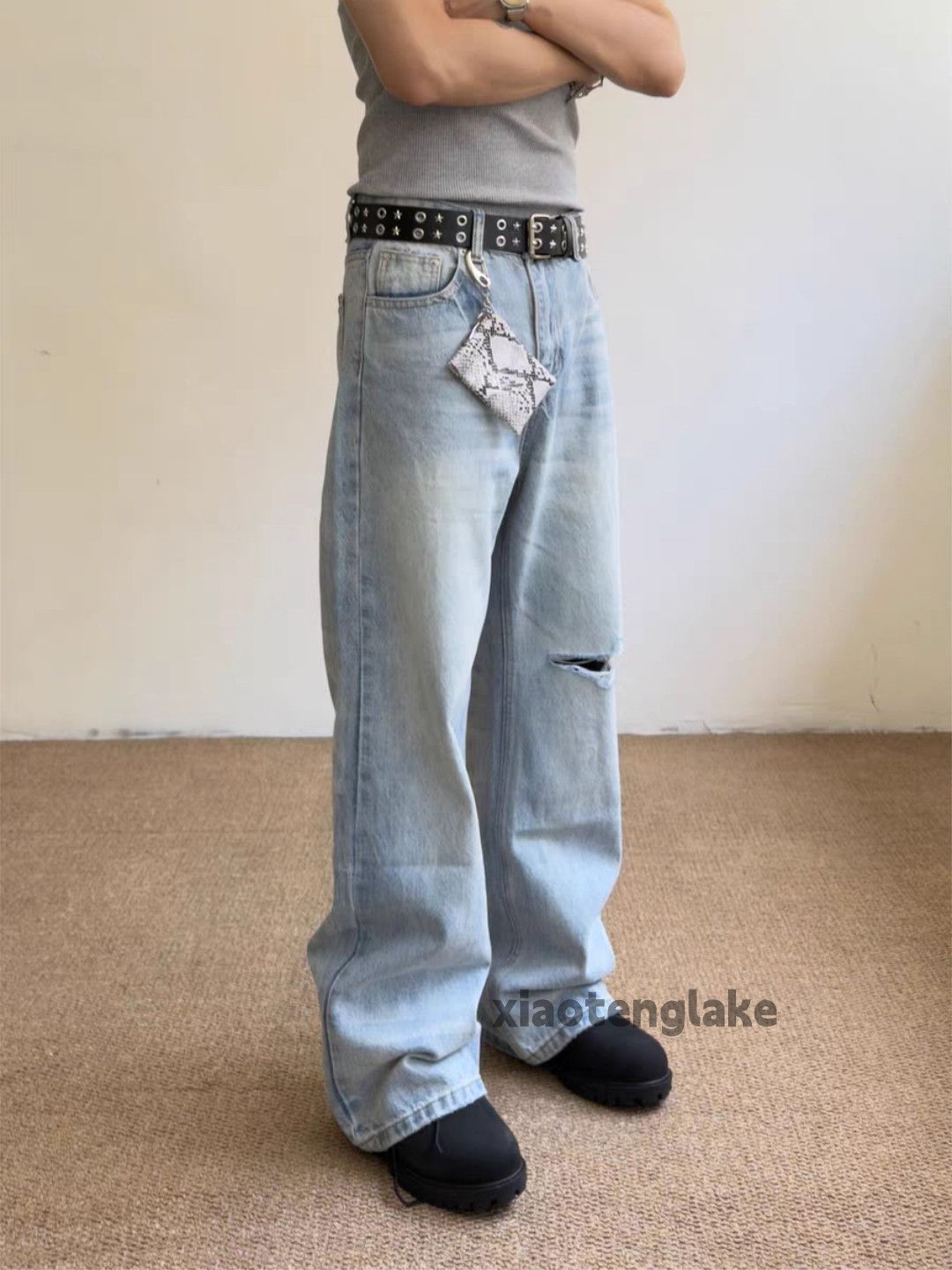 Jean Xz Balenciaga rickowens style flared ripped faded jeans Size US 28 / EU 44 - 7 Thumbnail