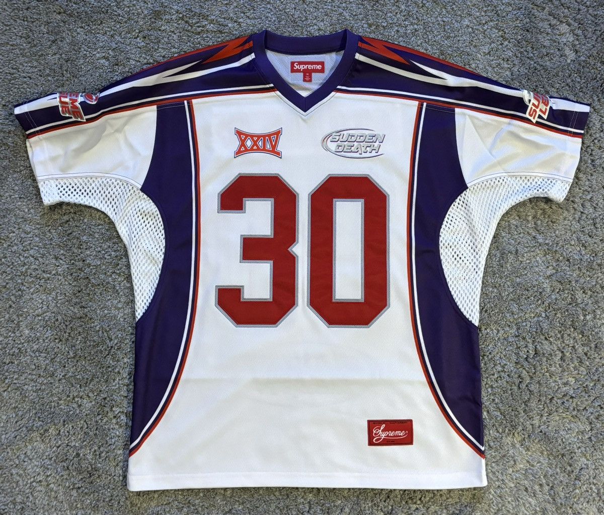 Supreme Supreme Sudden Death Football Jersey White | Grailed