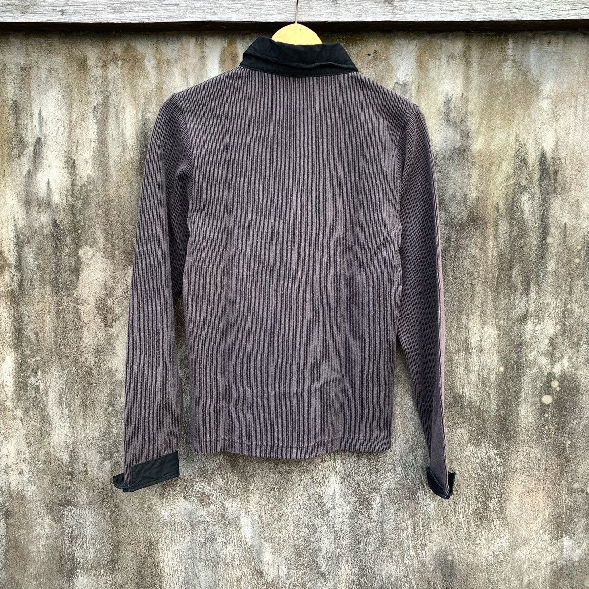 Japanese Brand JAPANESE CRAZY GOTHIC RIBBED COLLARED HENLEY BLESS SHIRT Size US M / EU 48-50 / 2 - 4 Thumbnail