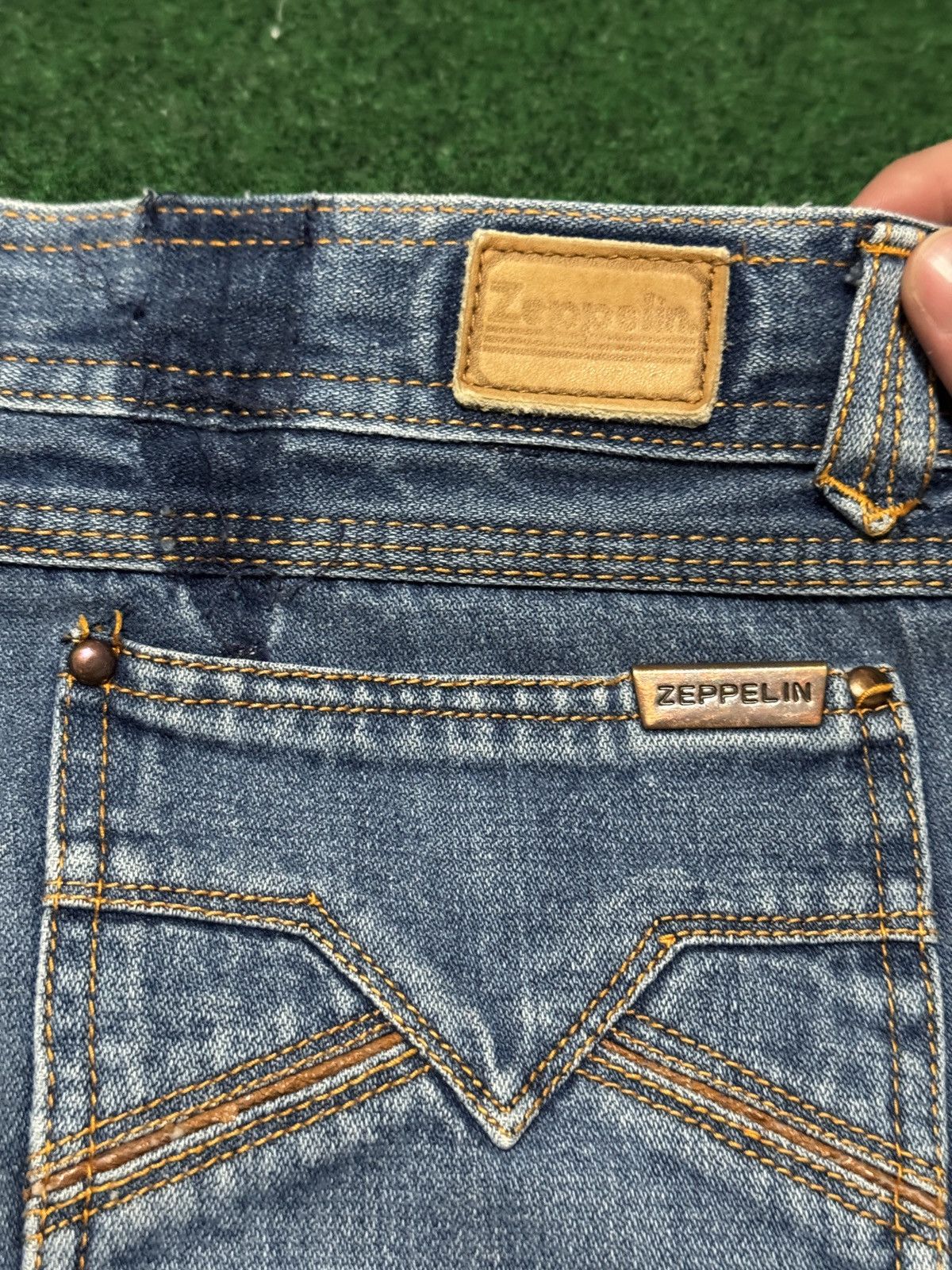 Vintage Vintage Zeppelin Jorts 30 12” Skater Grunge Denim Shorts Size US 30 / EU 46 - 2 Thumbnail