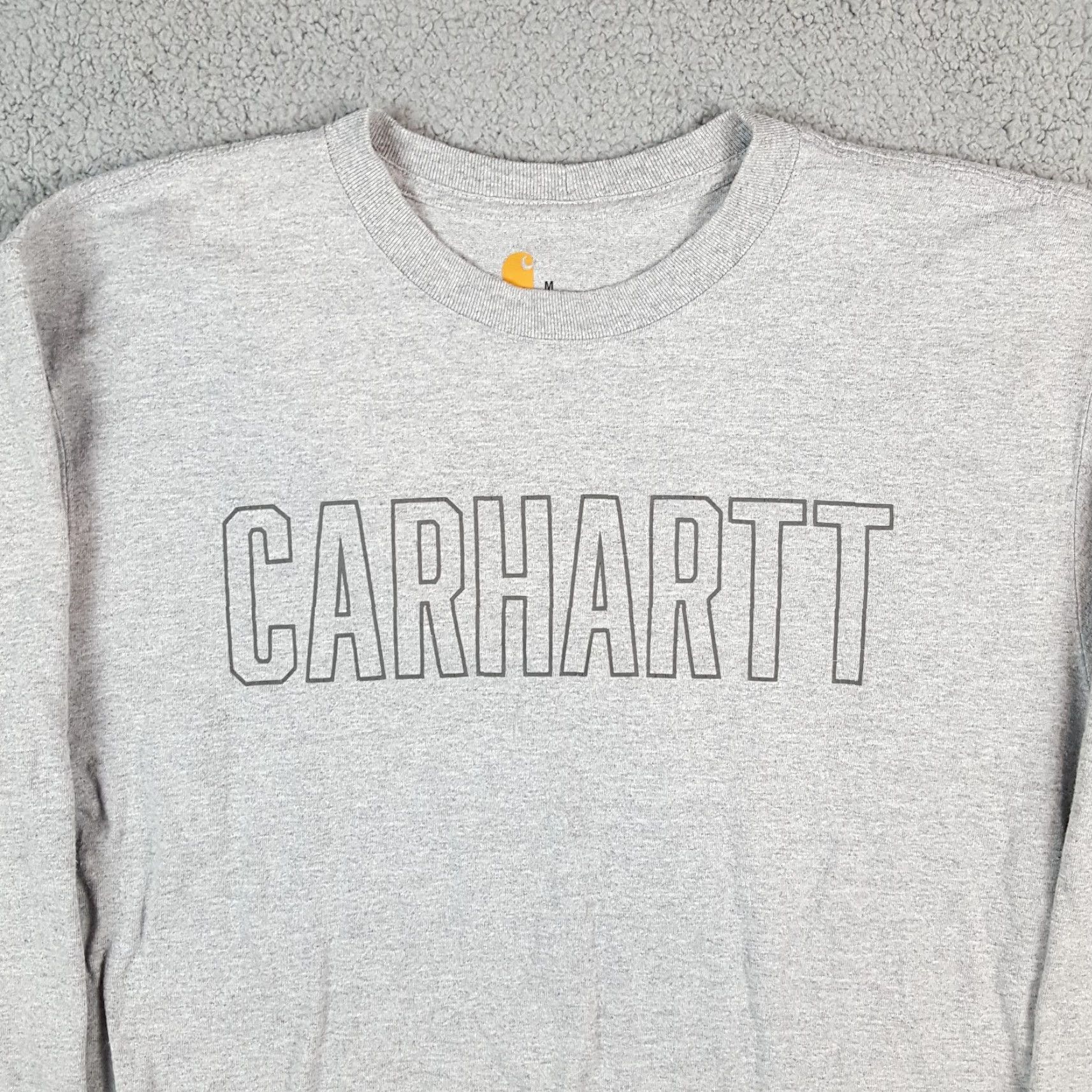 Carhartt Carhartt Spell Out Logo Long Sleeve Men's Size Medium Relaxed Workwear T Shirt Size US M / EU 48-50 / 2 - 2 Thumbnail