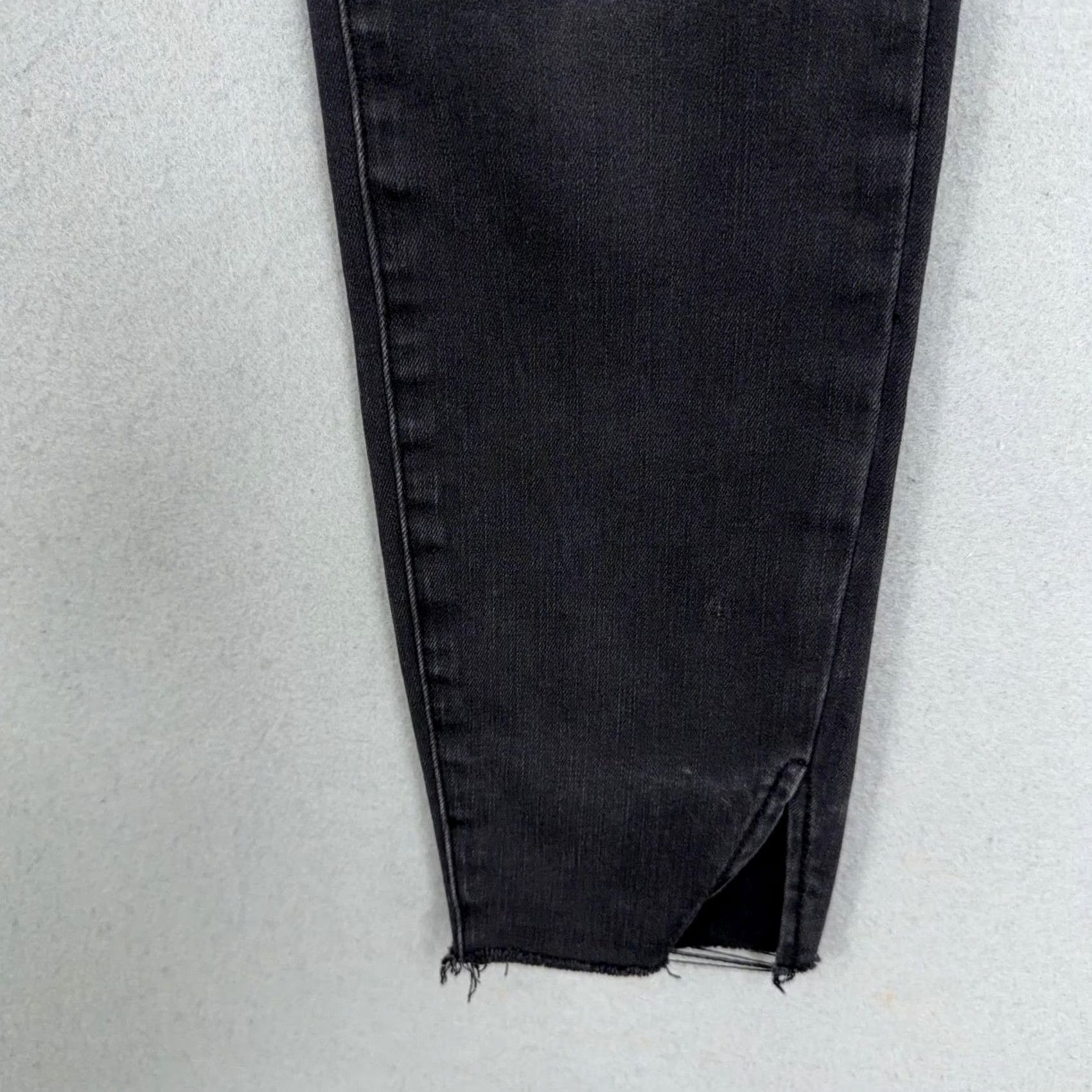 Pistola Pistola Jeans Womens 26 Gray Mid Rise Skinny Raw Hem Crop Charcoal Wash Denim Pants Jeans Slim Women's Size 26" / US 2 / IT 38 - 3 Thumbnail