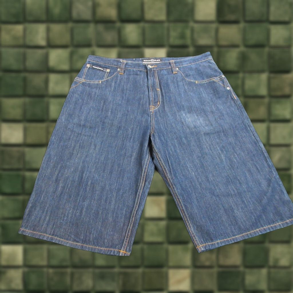 VINTAGE Rocawear Shorts Men 40 Denim Bermuda Baggy Relaxed Fit Hip Hop Jean Casual Summer
