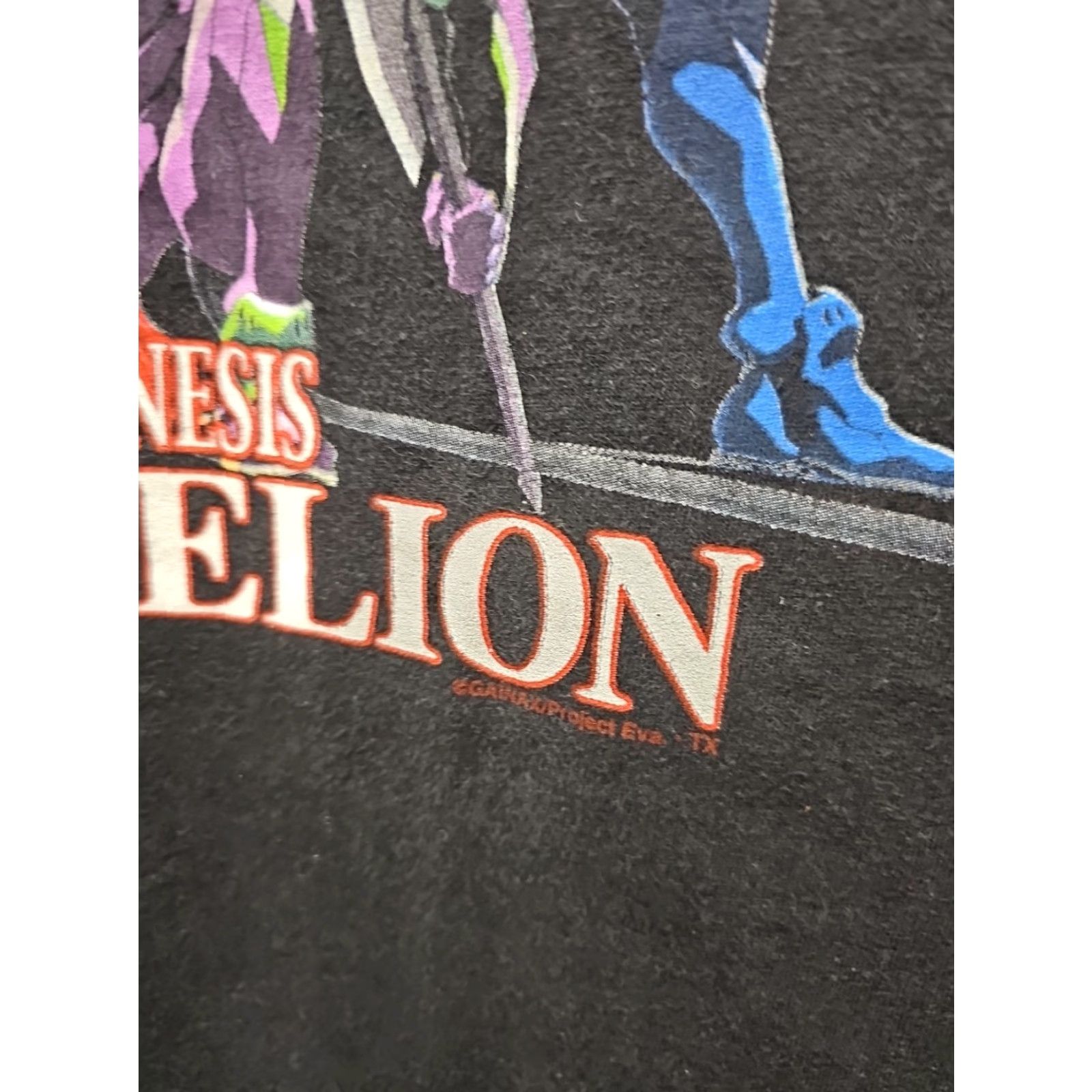 Delta VINTAGE Evangelion T-shirt Delta Black XL Unisex Adults 2000s Neon Genesis Anime Graphic Short Sleeve Mens Women Girls Boys Size US XL / EU 56 / 4 - 3 Thumbnail