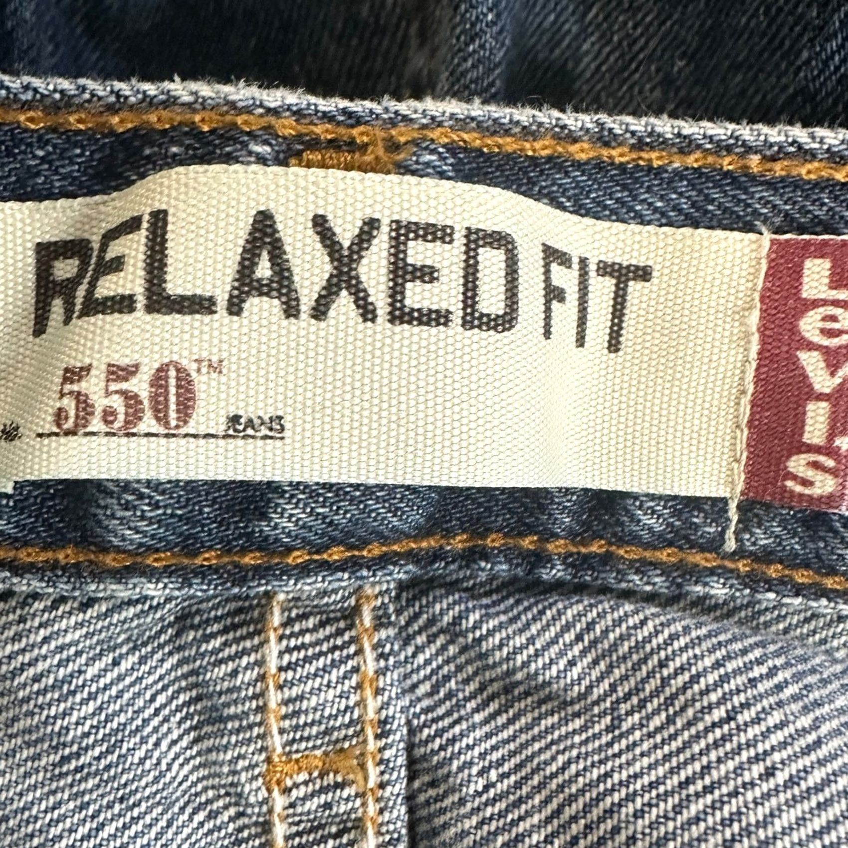 Levi's VINTAGE Levis 550 Men Relaxed Fit Jeans 36X32 Blue Straight Leg Red Tab 5 Pocket Casual Size US 36 / EU 52 - 5 Thumbnail