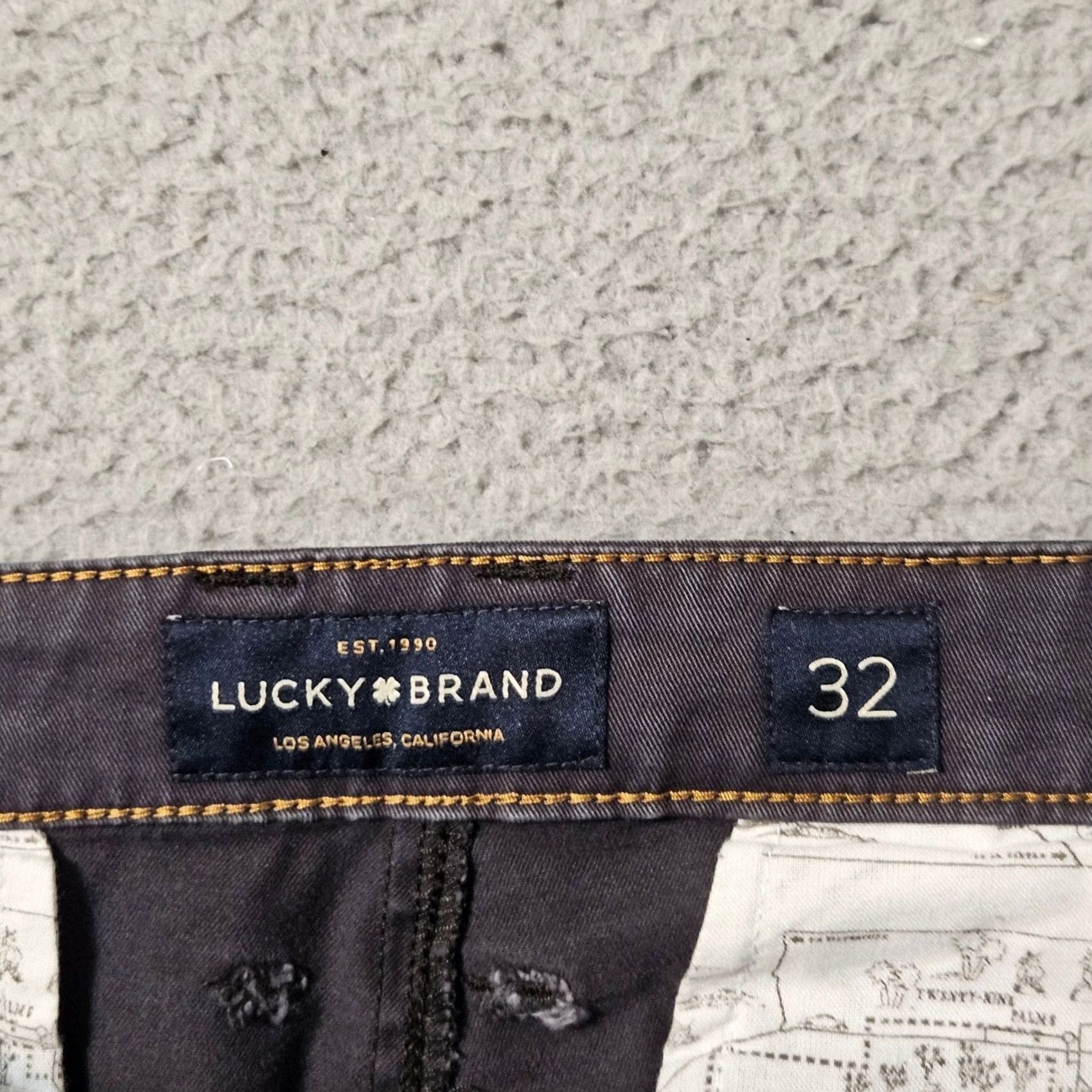 Lucky Brand Lucky Brand Pants Mens 32 Gray Chino Size Cotton Stretch Skinny Fit Size US 32 / EU 48 - 3 Thumbnail