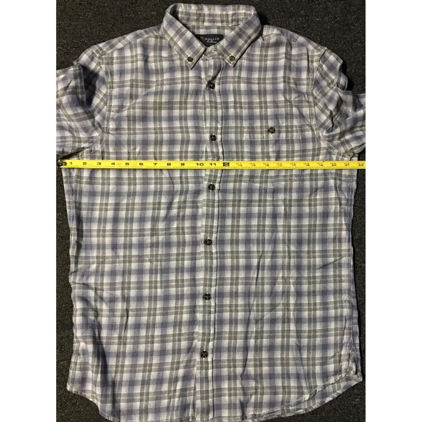 Vintage VINTAGE Wallin Bros Plaid Flannel Shirt M Gray Purple 90s Biker Grunge Western USA USA Mens Button-Up Long Sleeve Cotton Wool Flannel Shirt Size US M / EU 48-50 / 2 - 4 Thumbnail