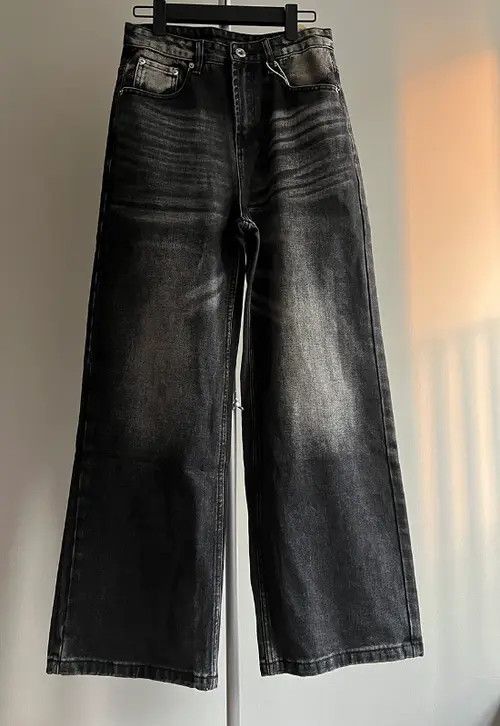 VIBE Black Baggy Washed Denim Jeans Size US 32 / EU 48 - 6 Thumbnail