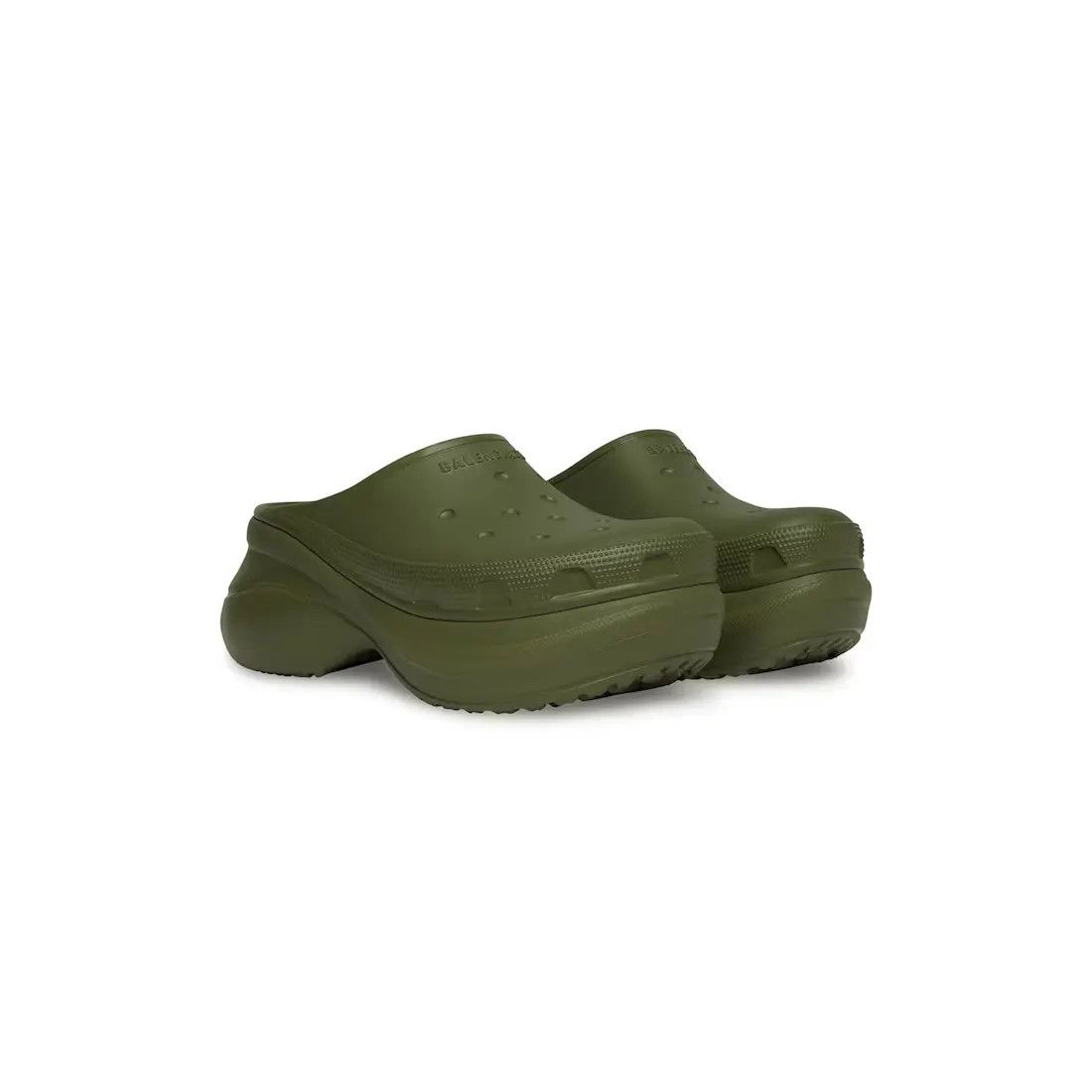 Balenciaga × Crocs o1s1wg110325 Crocs™ Mules in Dark Green Size US 7 / EU 40 - 2 Thumbnail