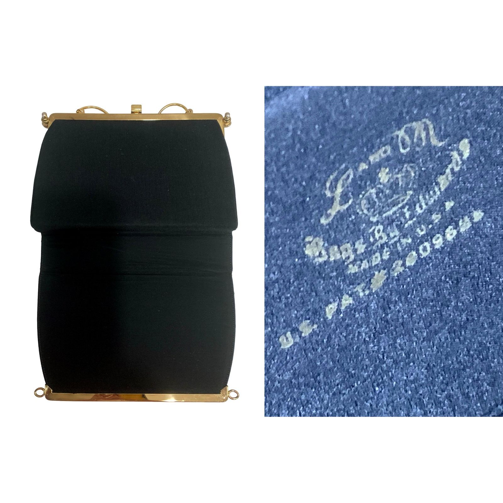 Vintage 60s Black & Gold Convertible Bag | 3 Way Top Handle Handbag Size ONE SIZE - 3 Thumbnail