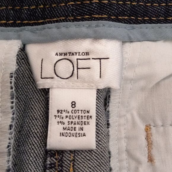Loft Ann Taylor Loft Size 8 Jeans Womens Flare Blue Denim Cuffed Size 30" / US 8 / IT 44 - 13 Thumbnail