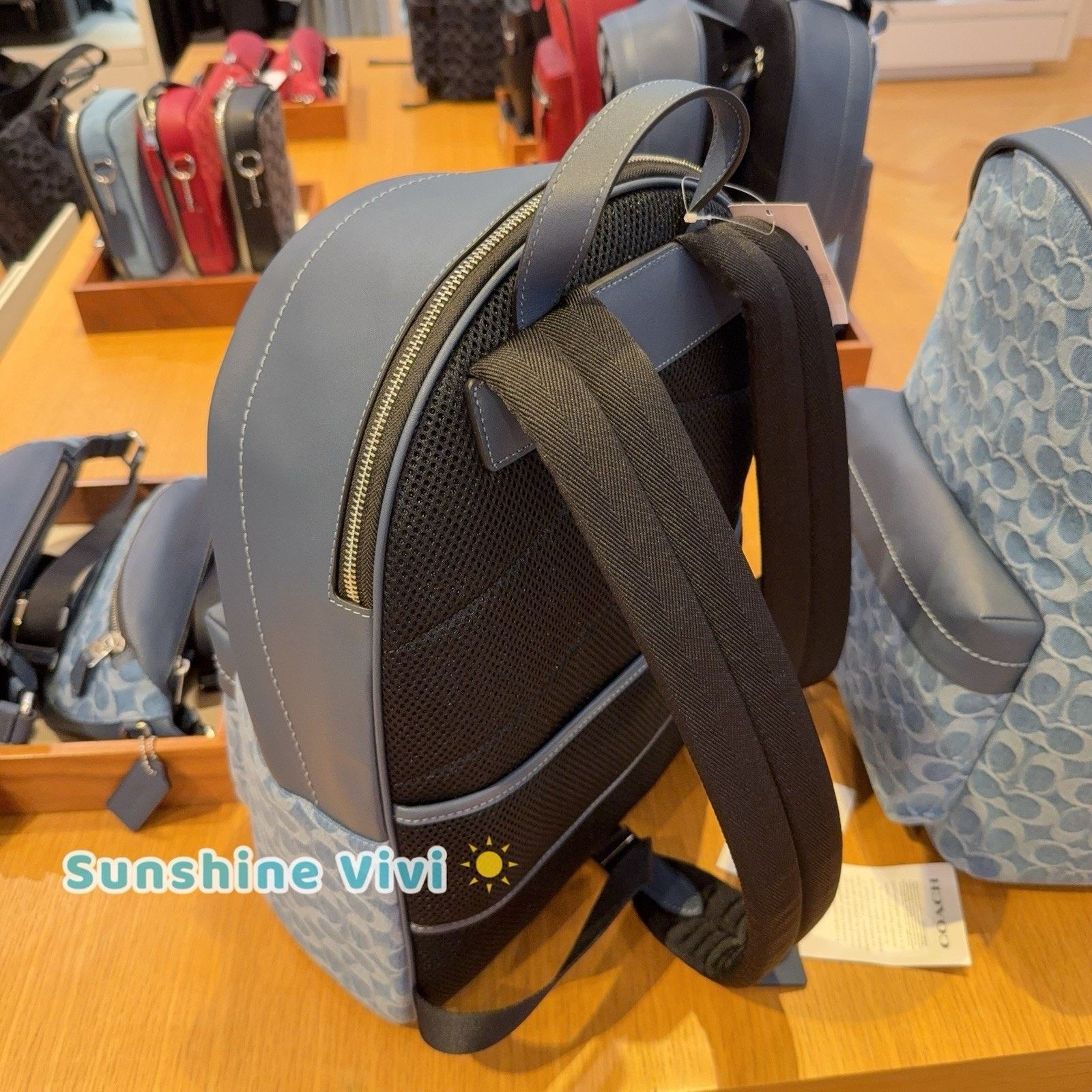 Coach NWT Coach Taylor Backpack Signature Denim CDF23 Silver/Denim Size ONE SIZE - 4 Thumbnail