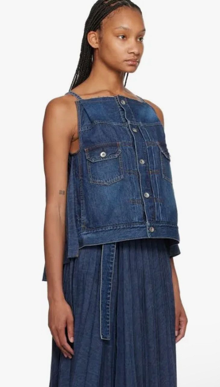Sacai Sacai Denim Camisole Women Shirt Size S / US 4 / IT 40 - 3 Thumbnail