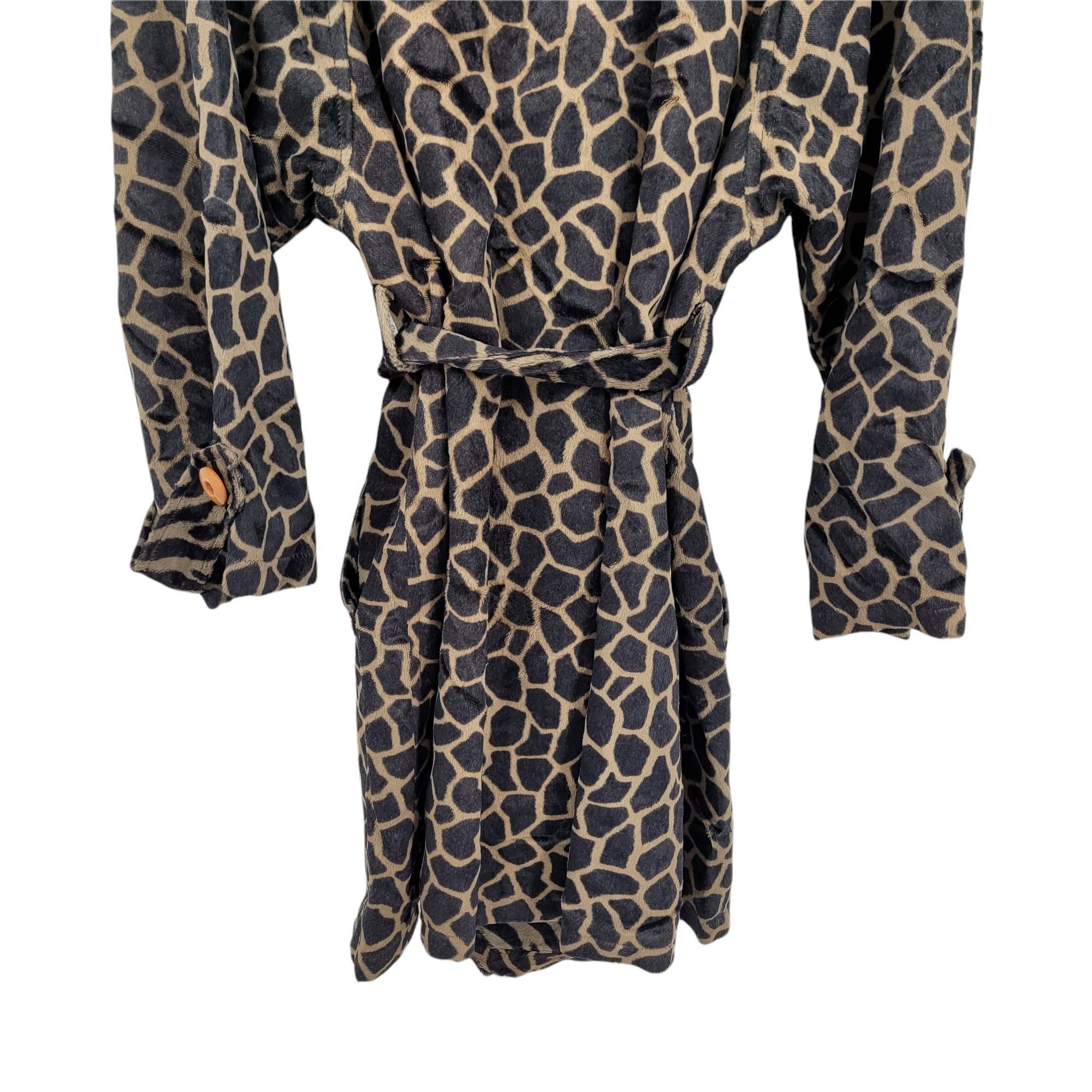 Nordstrom Vtg 90's Mod Vegan Faux Fur Trench Sz 14 Animal Print Large Size XL / US 12-14 / IT 48-50 - 11 Thumbnail