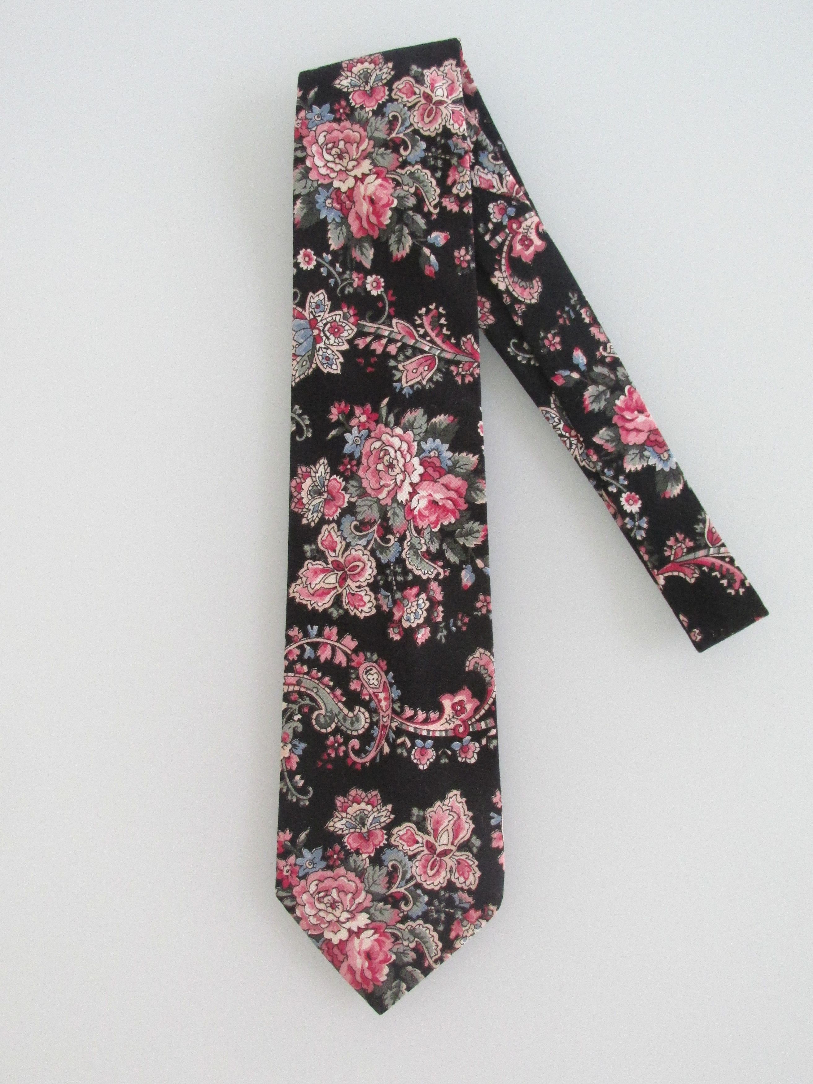 J.T. Beckett JT Beckett Vintage Men's Cotton Floral Tie Size ONE SIZE - 1 Thumbnail