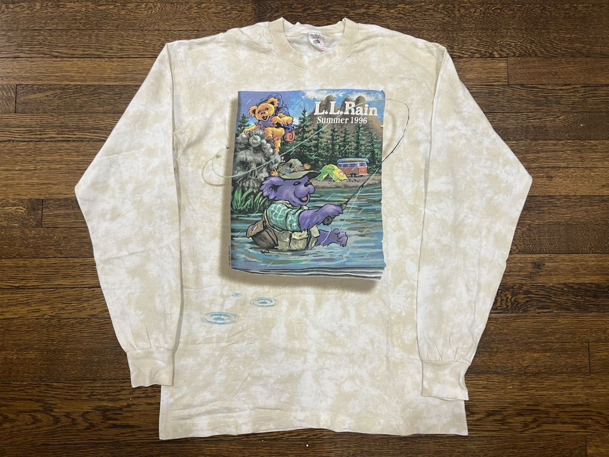 image of L L Bean x Vintage L.l. Rain Grateful Dead Longsleeve in Tan, Men's (Size XL)