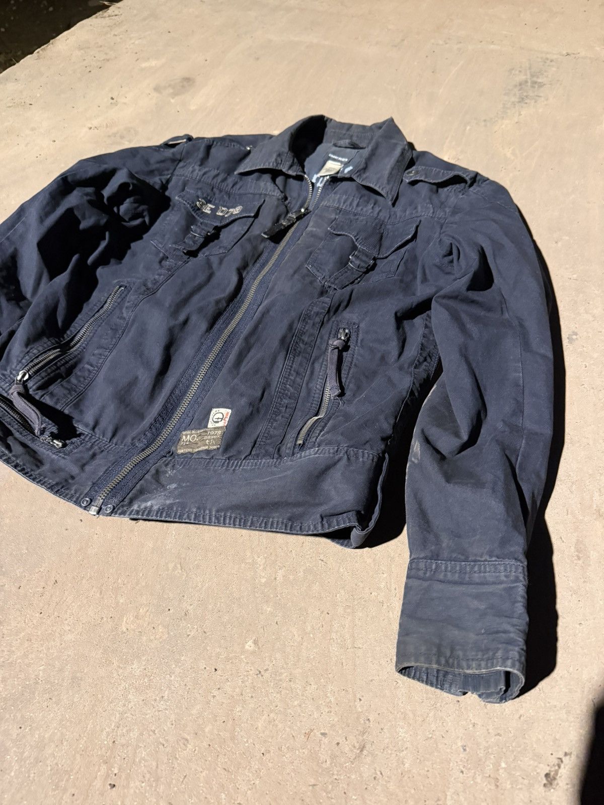 Diesel Diesel Military Utility Jacket Navy Y2K Archive Multi Pocket Size US XL / EU 56 / 4 - 4 Thumbnail