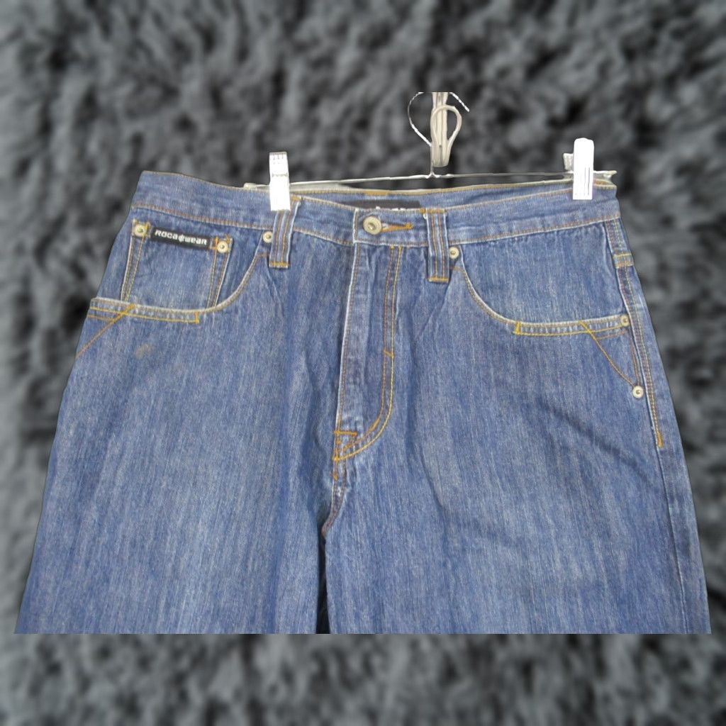 Rocawear Rocawear Jeans Men 34x32 Baggy Loose Fit Blue Wash Denim Hip Hop Y2K Distressed Jeans Mens 34x32 Blue Rocawear Distressed Jeans Size US 34 / EU 50 - 1 Thumbnail