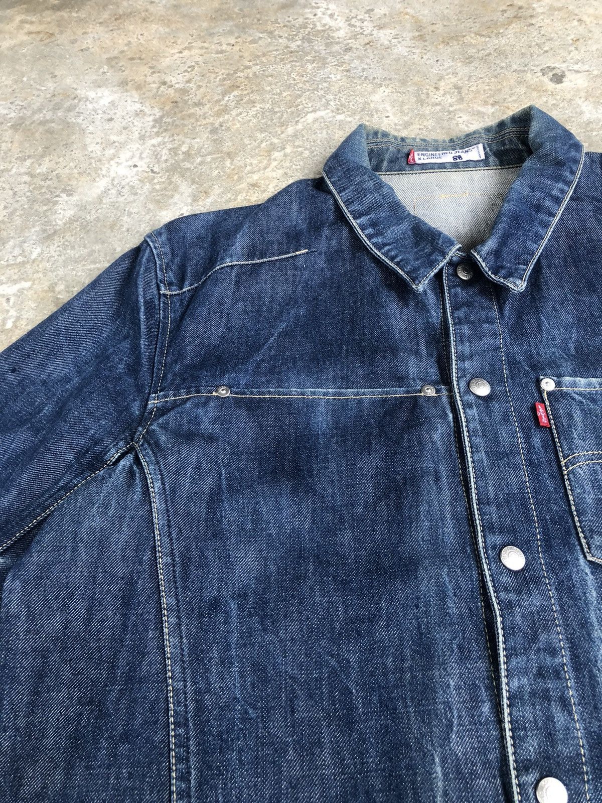 Levi's Y2k Levis Engineered Type 1 Denim Jacket Distressed Denim Size US XL / EU 56 / 4 - 9 Thumbnail