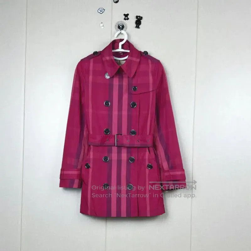 Burberry Burberry Pink Polyester Women's Trench Coat. Size XXS / US 00 / IT 34 - 1 Thumbnail