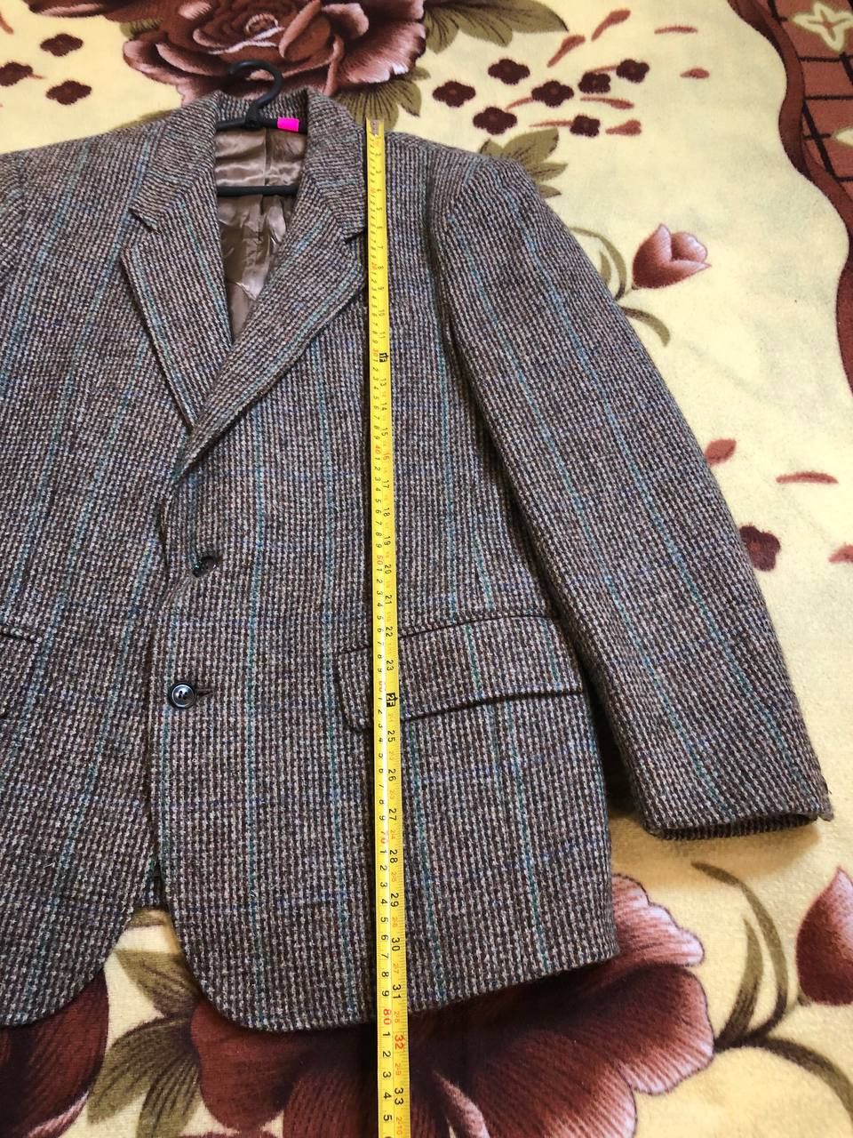 Harris Tweed Kingdum Meakers Piccadilly Harris Tweed Blazer Vintage 1960s Size US L / EU 52-54 / 3 - 3 Thumbnail
