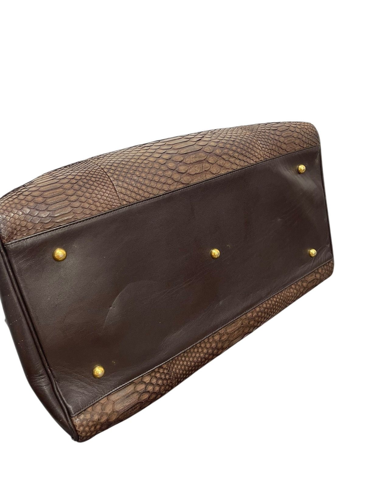 Genuine Leather Full Leather Python Vtg JRA Japan Boston Bag 5🟩 Size ONE SIZE - 15 Thumbnail