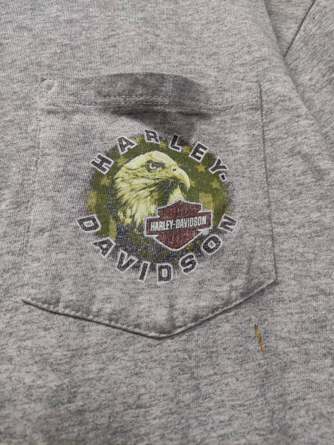 Harley Davidson Vtg 90's Harley Davidson Millwaukee, Eagel Pocket T-Shirt Size US L / EU 52-54 / 3 - 4 Thumbnail
