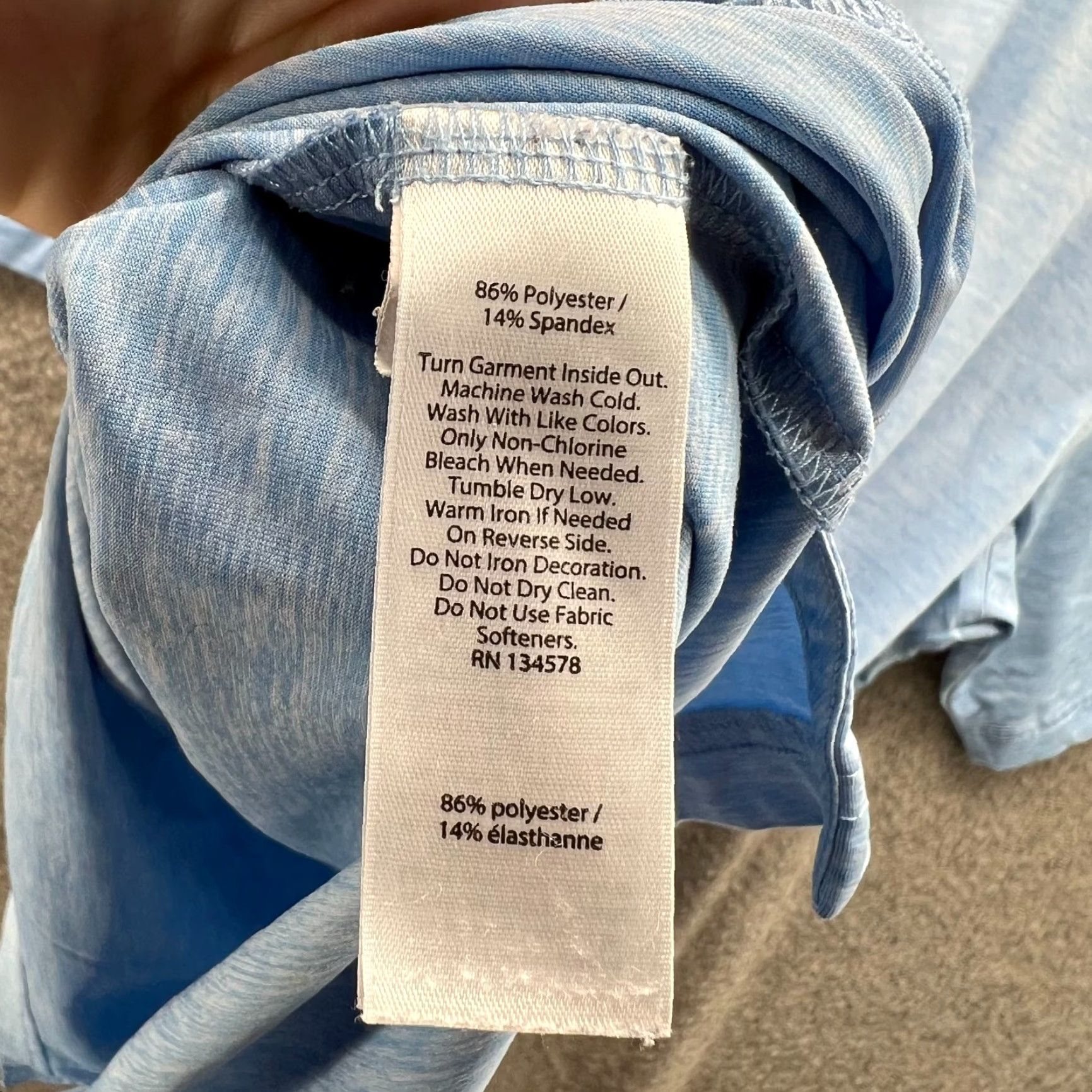 Vineyard Vines Vineyard Vines Polo Shirt Men Large Blue Polyester Knit Shirt Size 42R - 6 Thumbnail