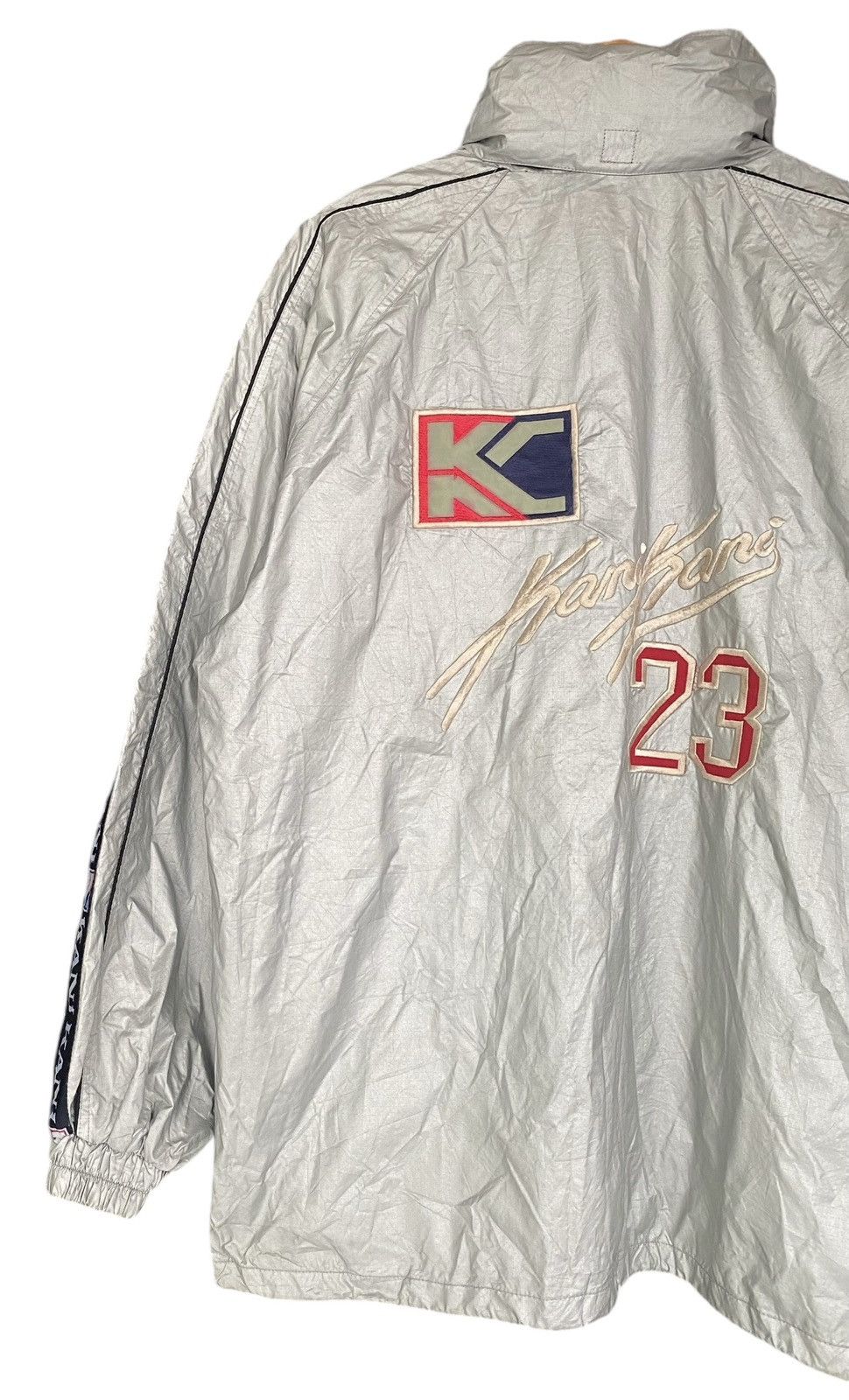 Vintage Rare KARL KANI Side Tape Light Zipper Jacket Hoodie (L) Size US L / EU 52-54 / 3 - 10 Thumbnail