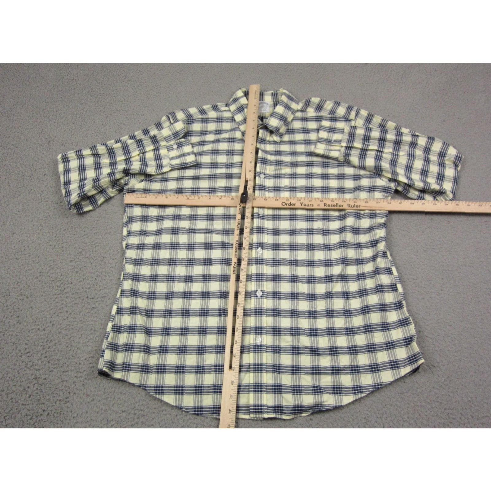 Brooks Brothers Brooks Brothers Shirt XL Blue Yellow Plaid Button-Up Mens Regular Collar Gift N/A Size US XL / EU 56 / 4 - 6 Thumbnail