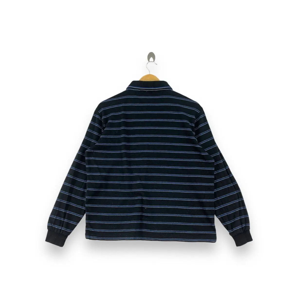 Kansai Yamamoto Vintage 90’ KANSAI YAMAMOTO JAPAN Striped Polo Tee Size US L / EU 52-54 / 3 - 2 Thumbnail