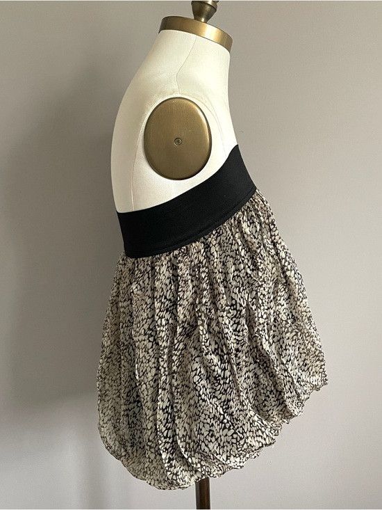 Zara Zara Dots Silk Chiffon Mini Bubble Skirt - S/M 🇪🇸 Size 28" / US 6 / IT 42 - 5 Thumbnail