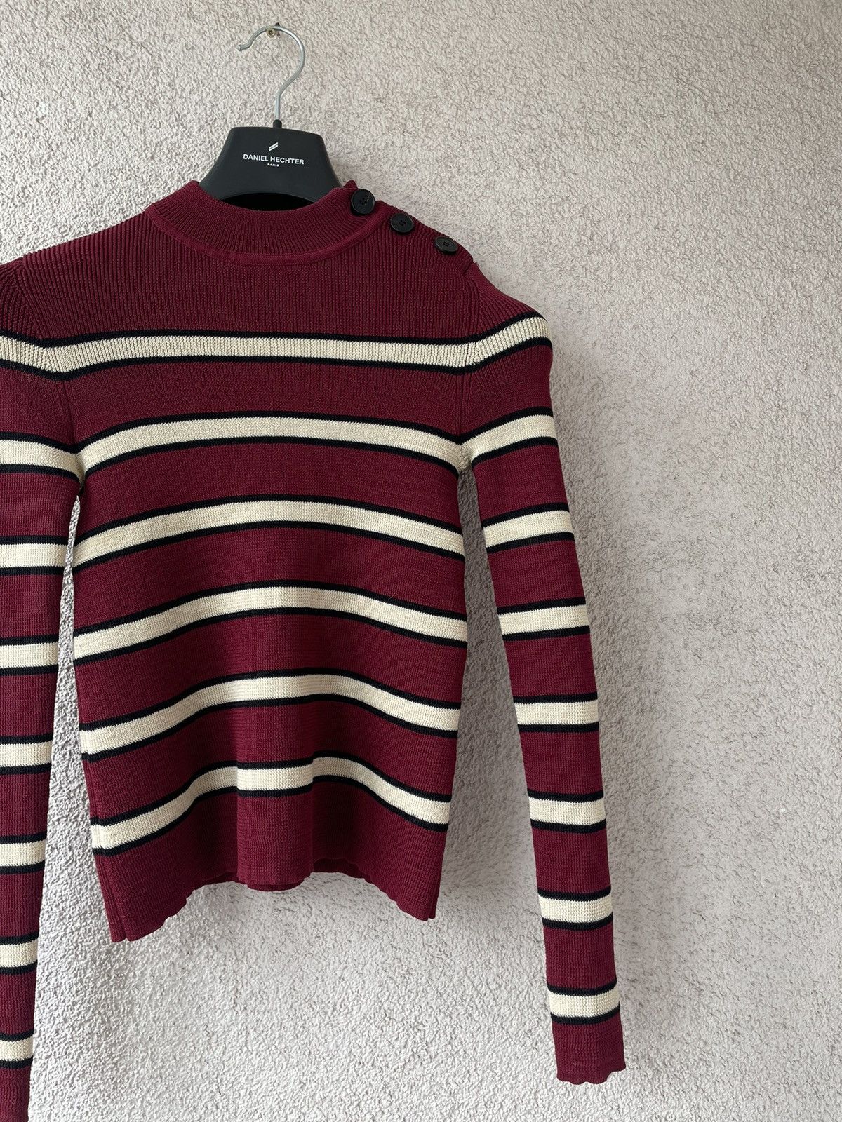 Isabel Marant Etoile Isabel Marant Women Burgundy Knitted Viscose Sweater 38/XS Size XS / US 0-2 / IT 36-38 - 3 Thumbnail