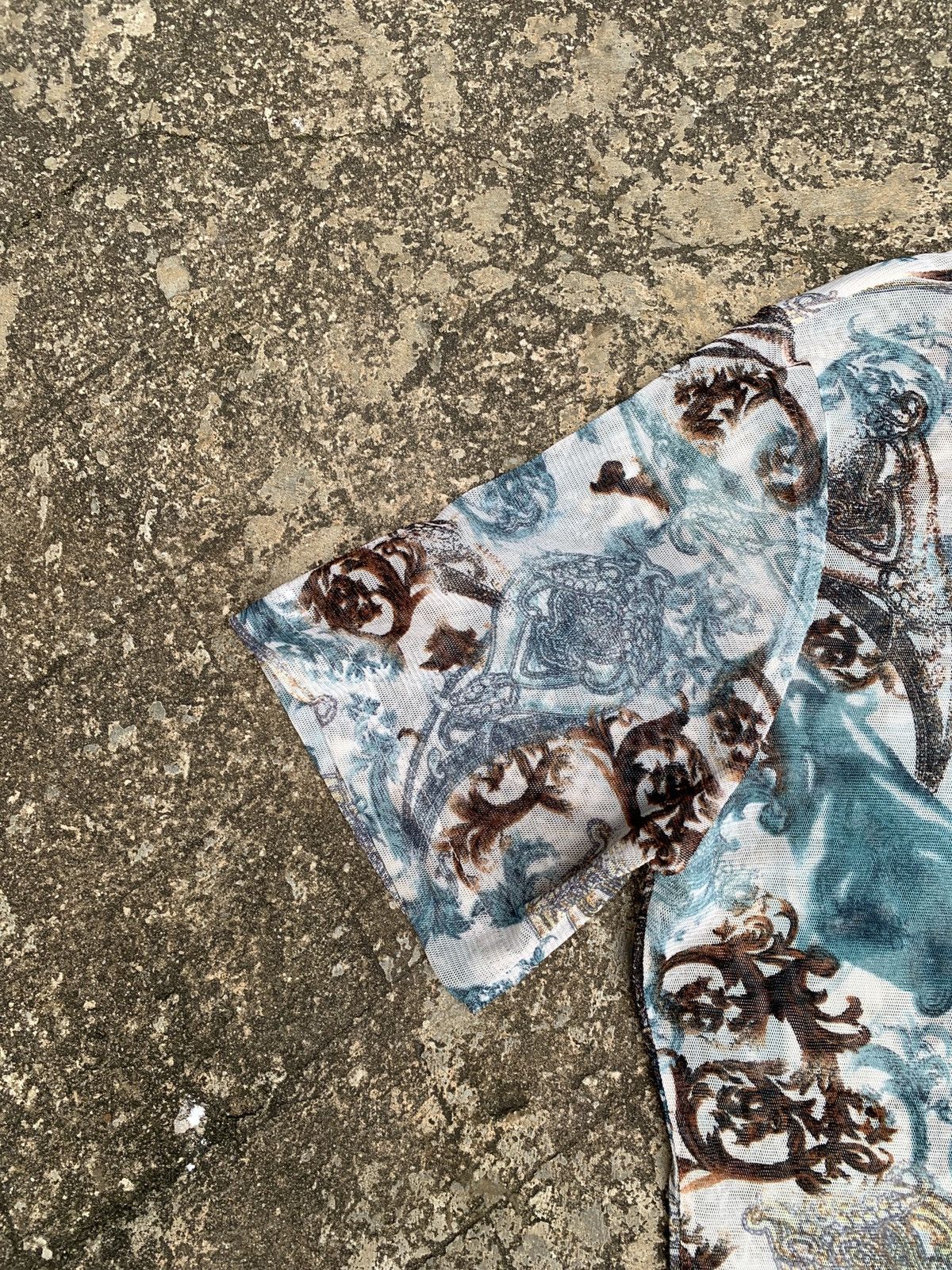 Japanese Brand × Seditionaries y2k Clara Yoon Korea Paisley Grunge Graphic Mesh Top Size M / US 6-8 / IT 42-44 - 4 Thumbnail