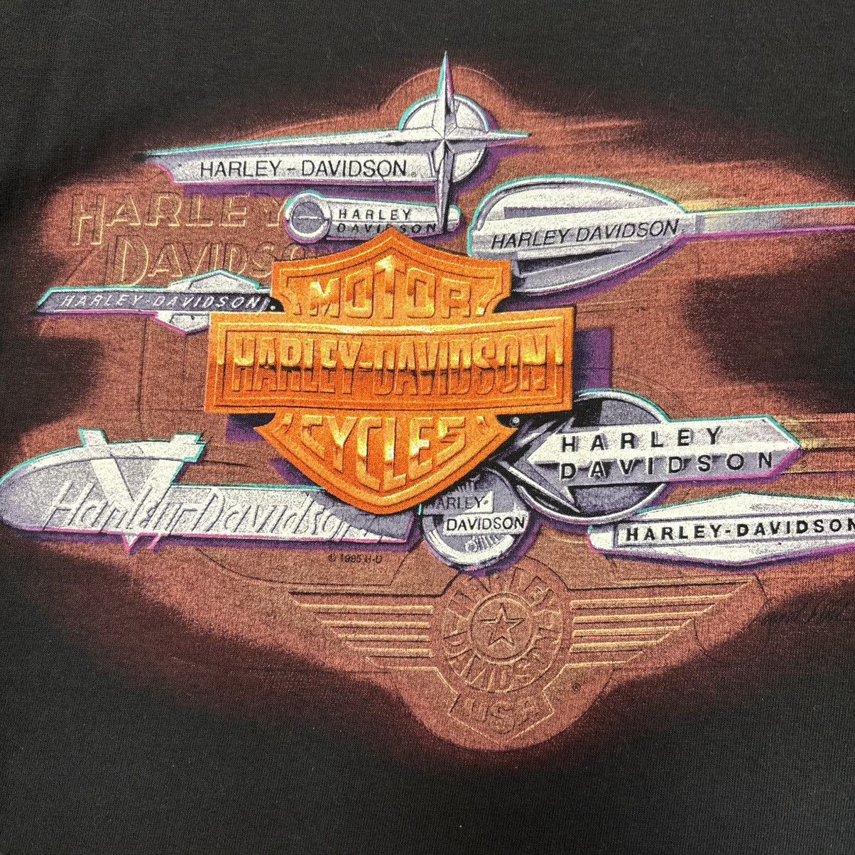 Harley Davidson 1995 Vintage Harley Davidson T-shirt Size XL Size US XL / EU 56 / 4 - 5 Thumbnail